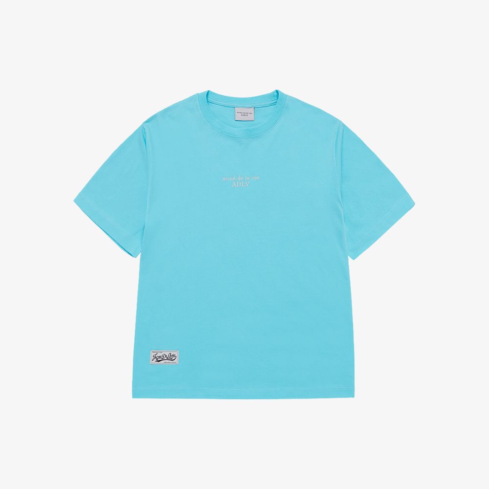 ADLV - Áo thun Embo Basic Logo Xanh da trời