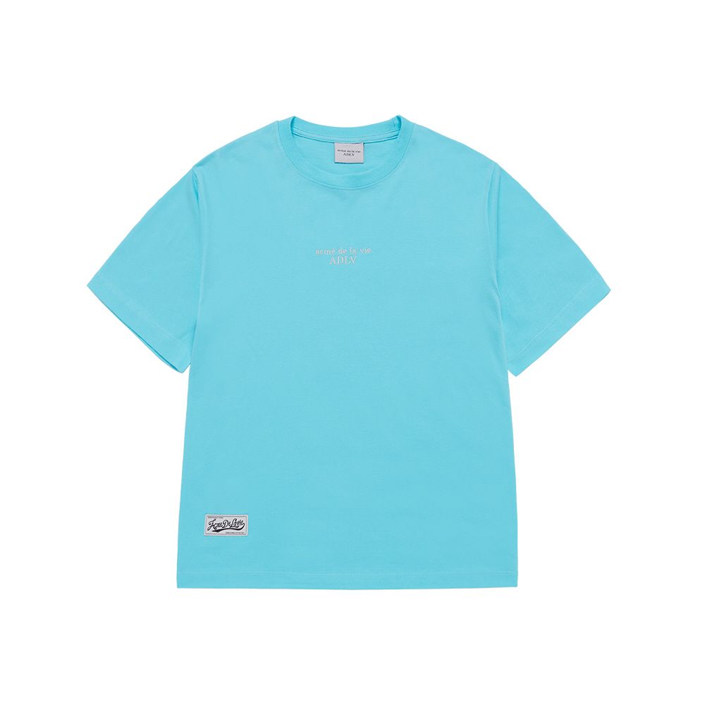 ADLV - Áo thun Embo Basic Logo Xanh da trời