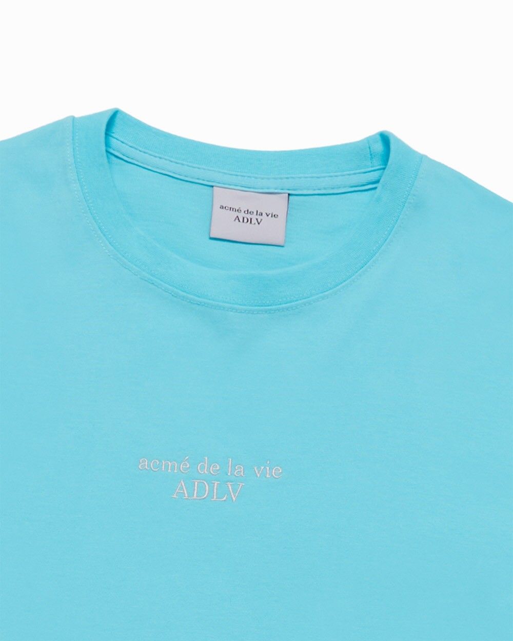 ADLV - Áo thun Embo Basic Logo Xanh da trời