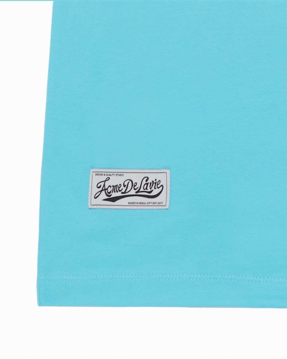 ADLV - Áo thun Embo Basic Logo Xanh da trời