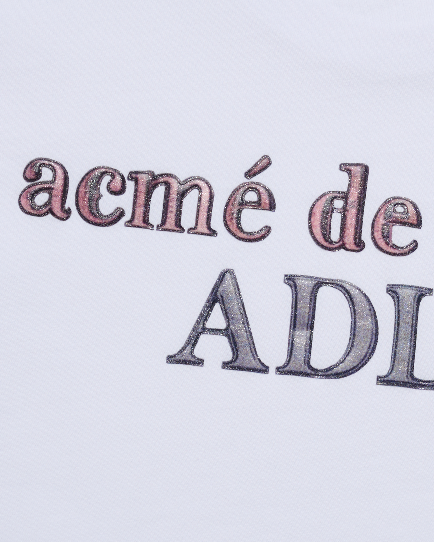 ADLV - Áo thun ngắn tay GLITTER POINT BASIC LOGO Trắng