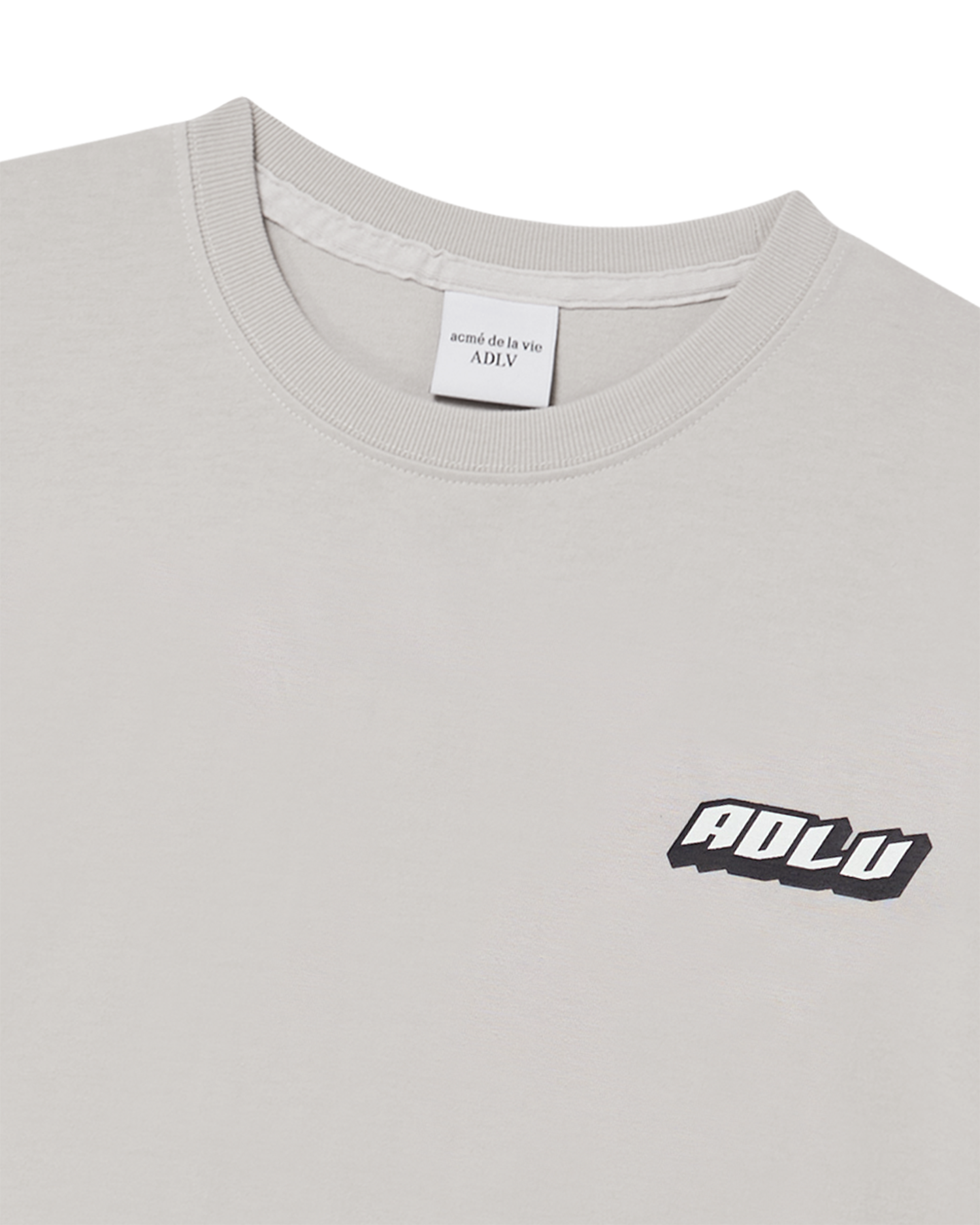 ADLV - Áo Thun standard Overlapping Xám