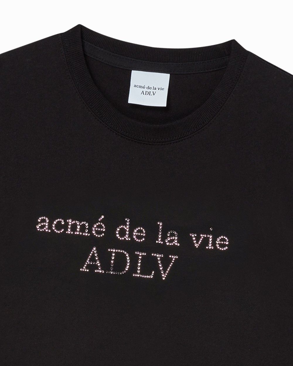ADLV - Áo Thun nữ Cubic Basic Logo Đen