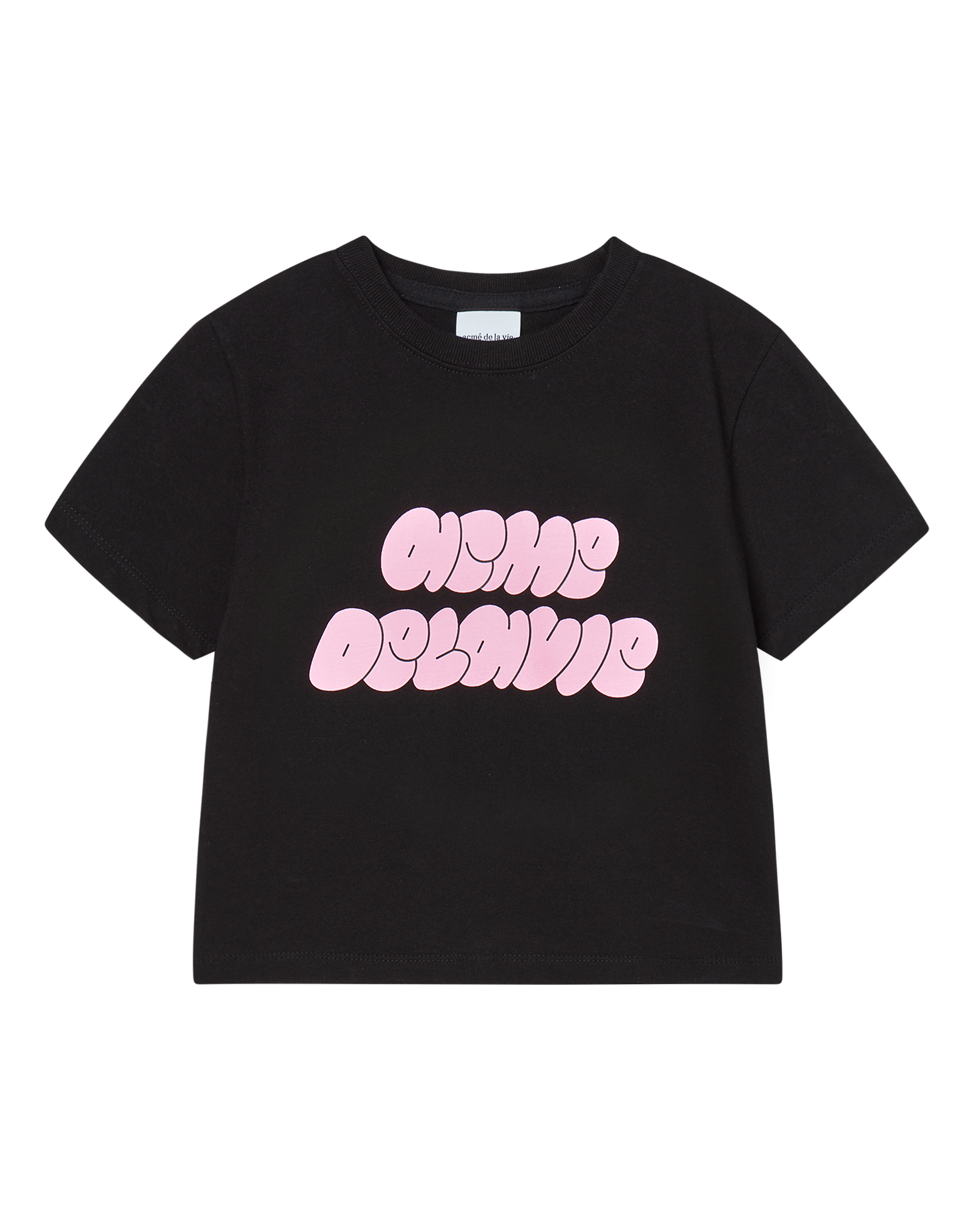Áo Thun nữ crop Cloud Font Đen