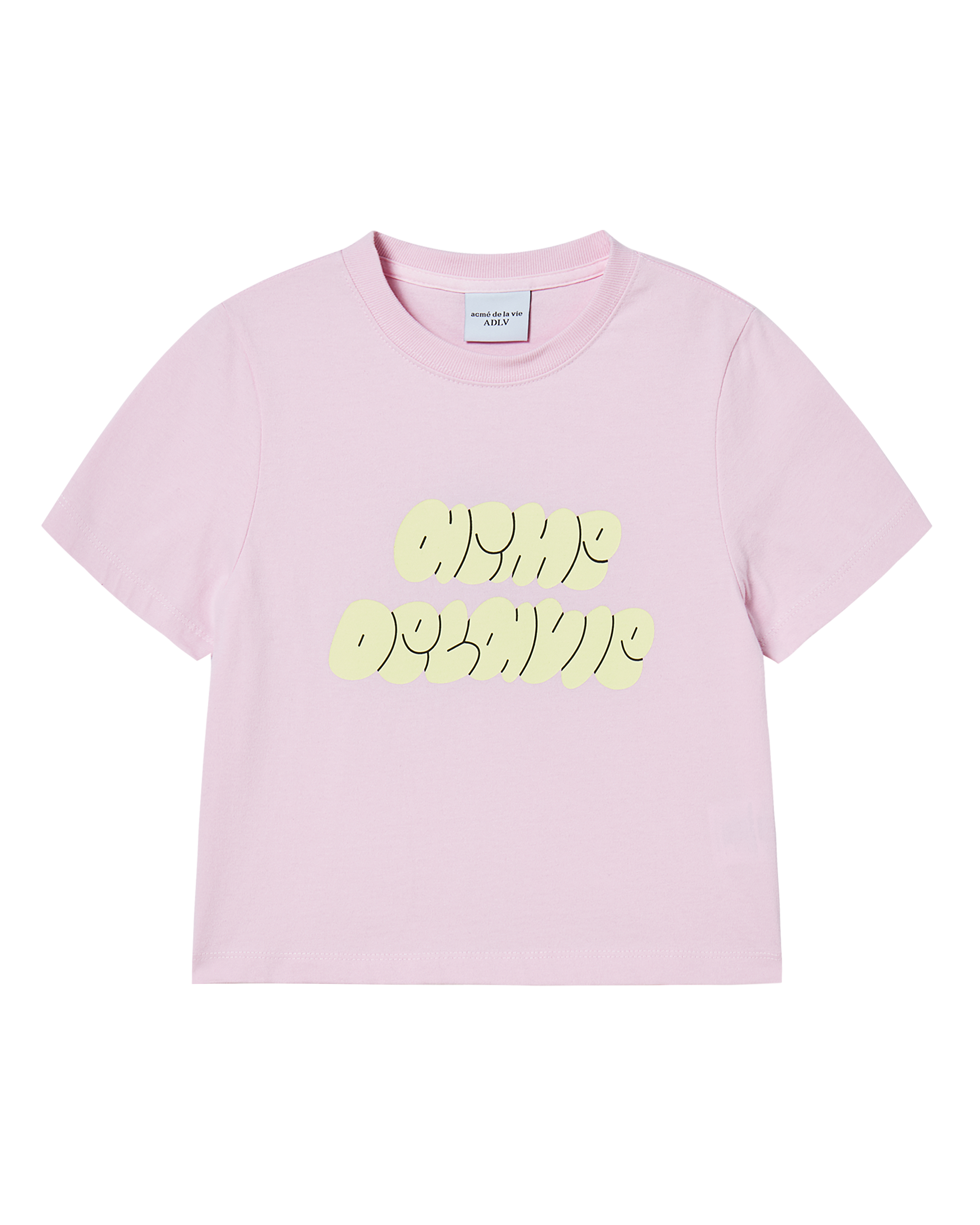 Áo Thun nữ crop Cloud Font Hồng nhạt