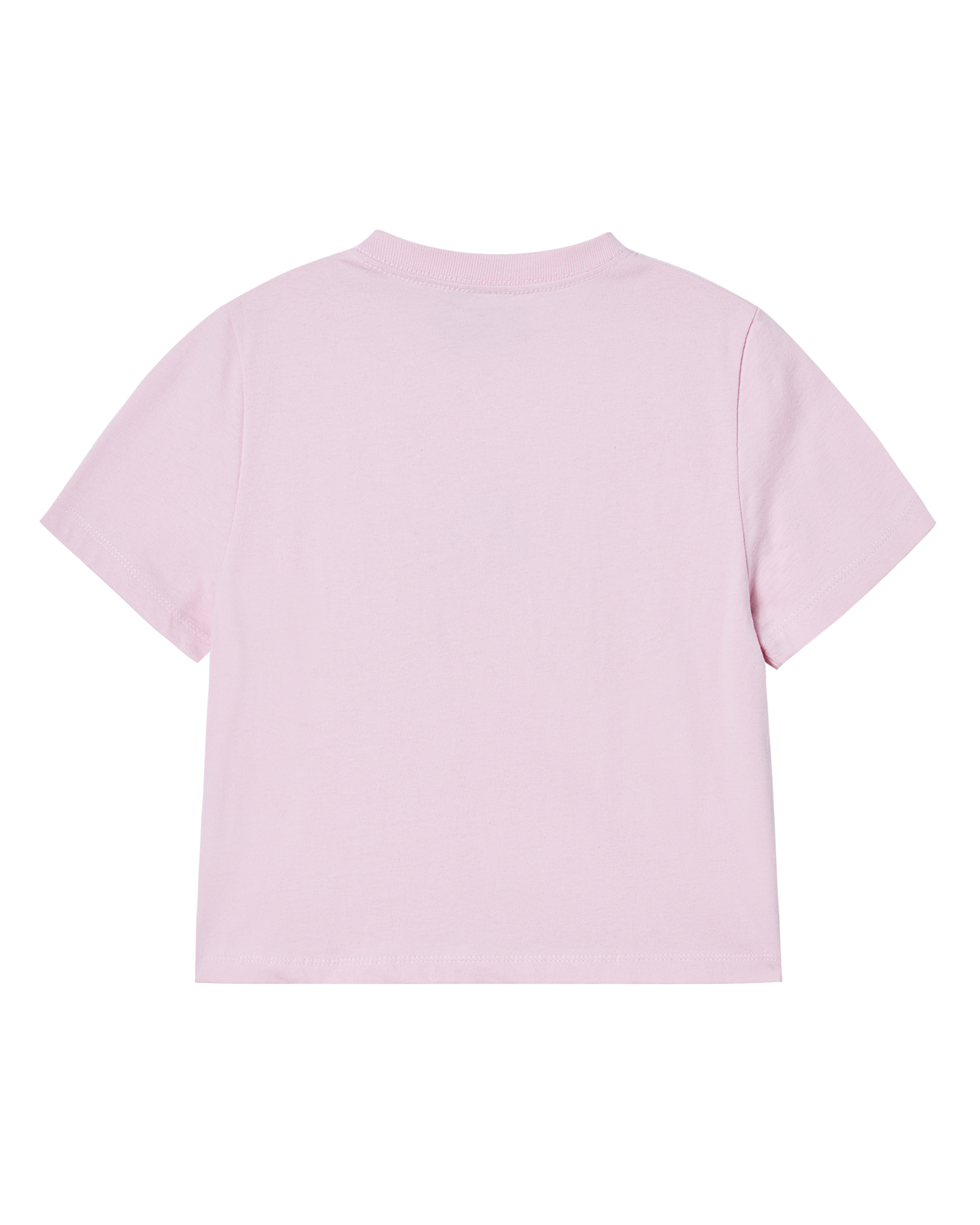 ADLV - Áo Thun nữ crop Cloud Font Hồng nhạt