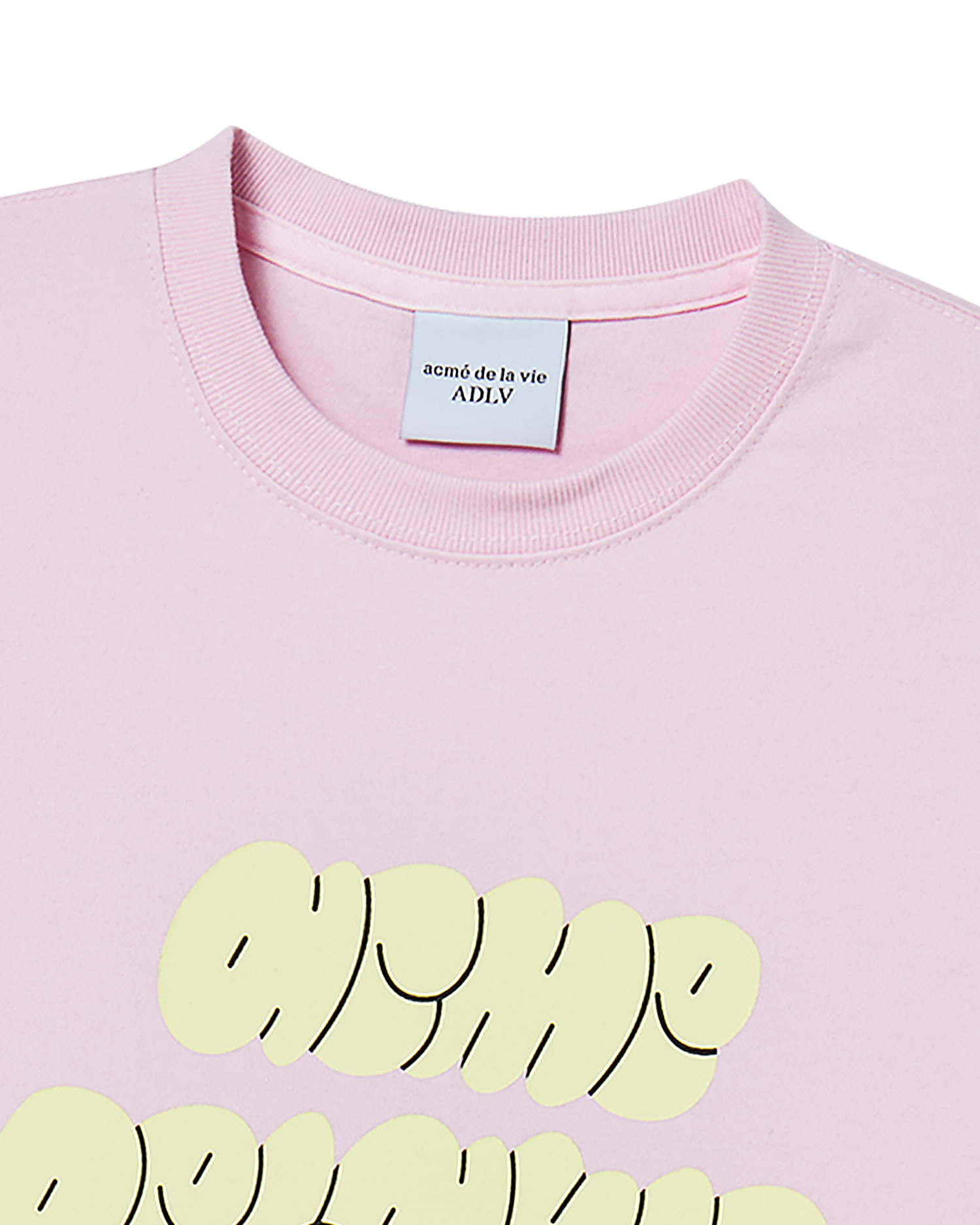 ADLV - Áo Thun nữ crop Cloud Font Hồng nhạt