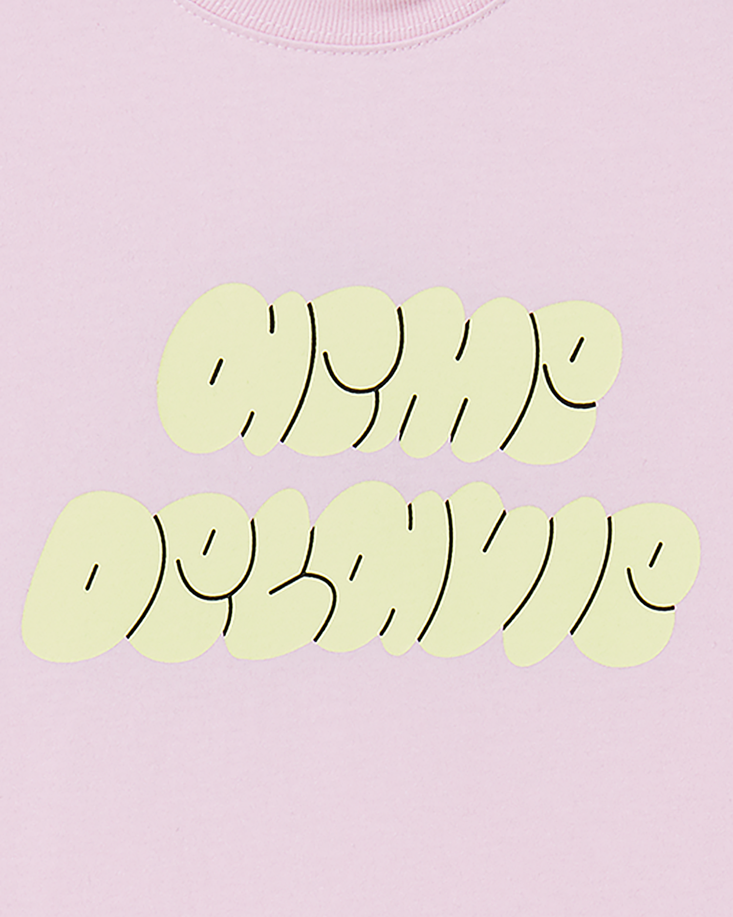 ADLV - Áo Thun nữ crop Cloud Font Hồng nhạt