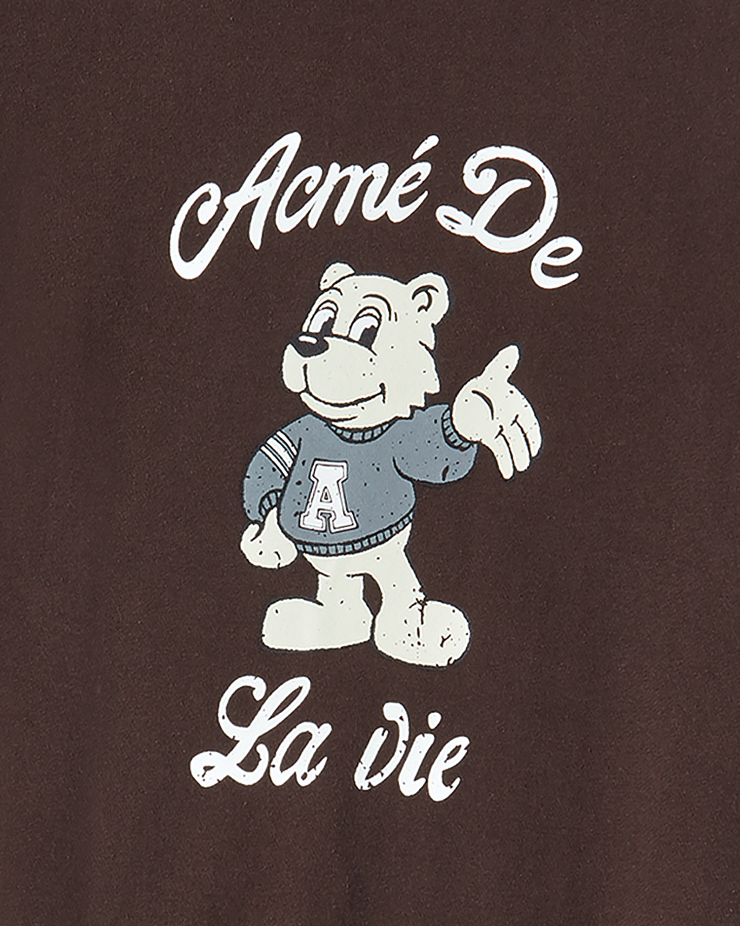 ADLV - Áo Nỉ AC Bear Welcome Nâu đậm