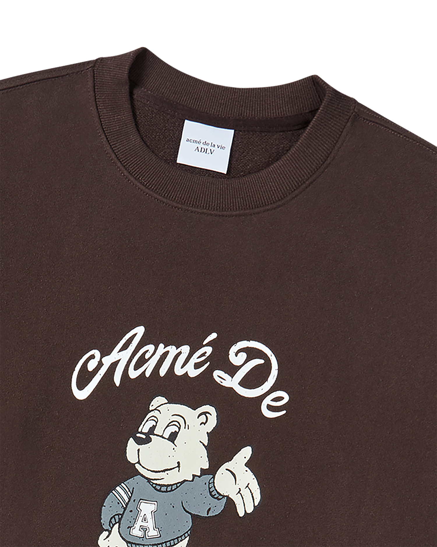 ADLV - Áo Nỉ AC Bear Welcome Nâu đậm