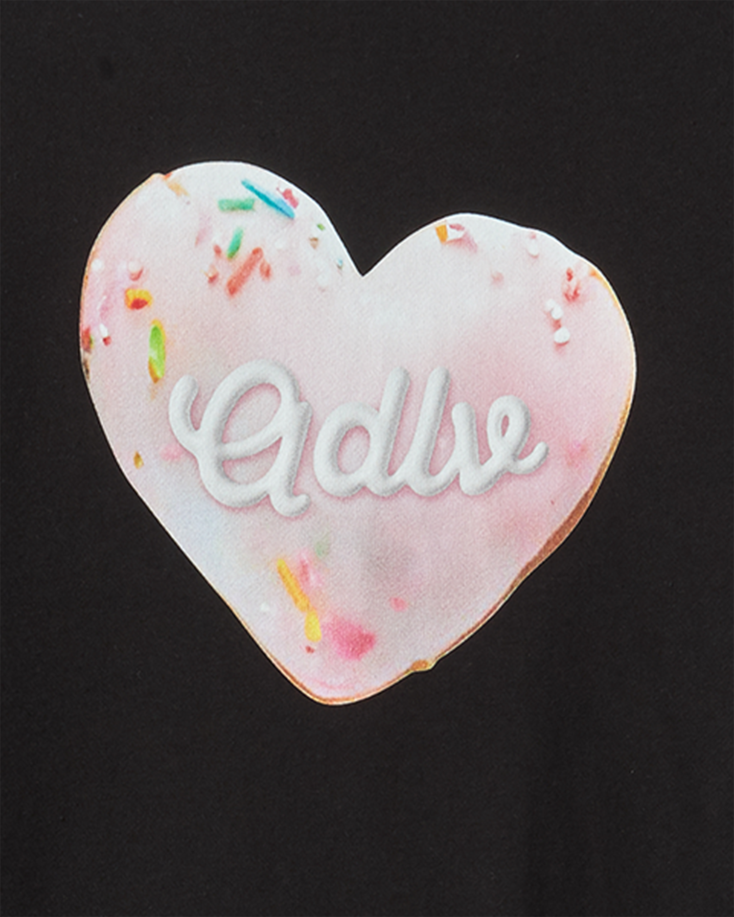 ADLV - Áo Nỉ nữ Heart Doughnut Đen