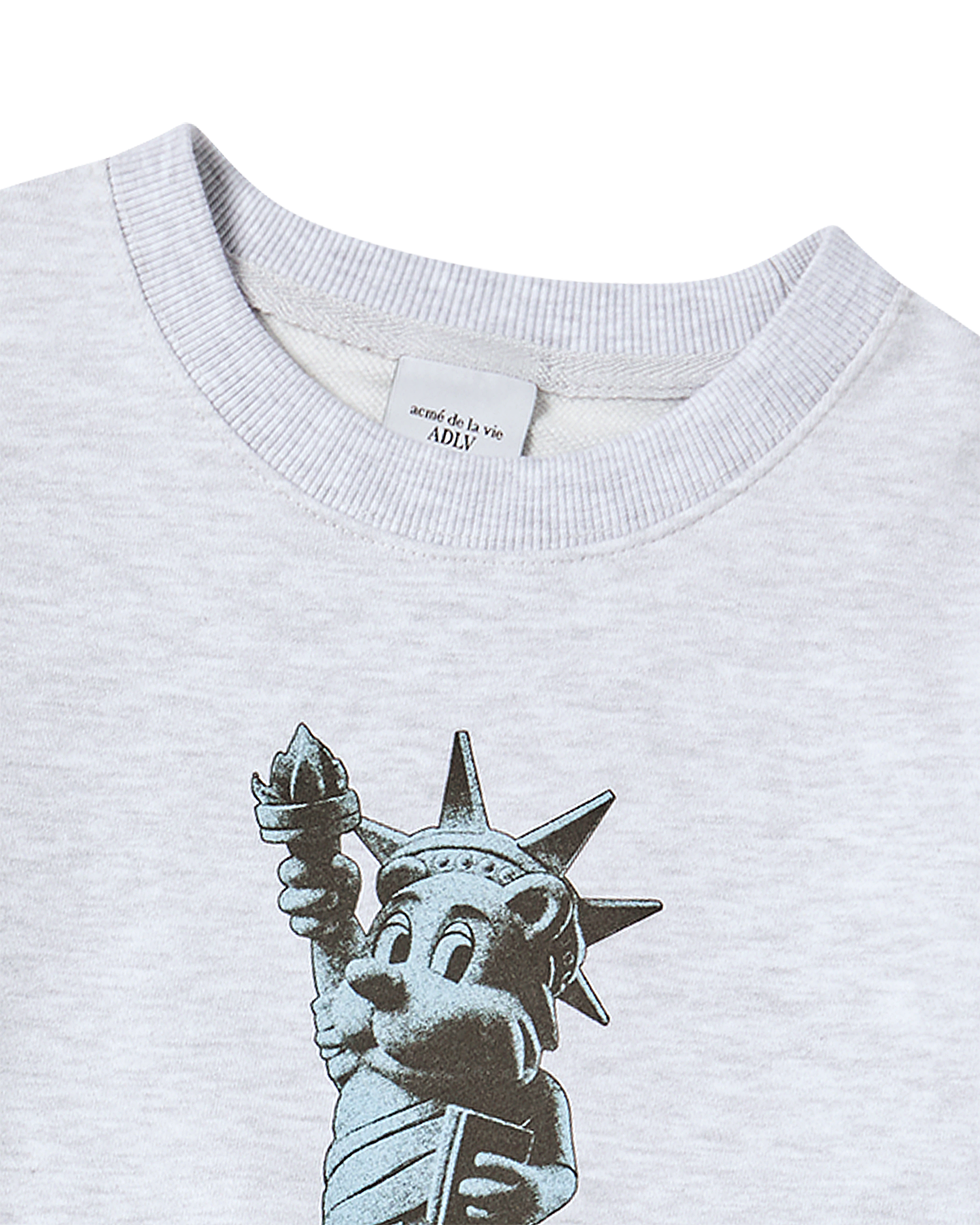 ADLV - [KIDS] Áo Nỉ AC Bear Statue Of Liberty Muối tiêu