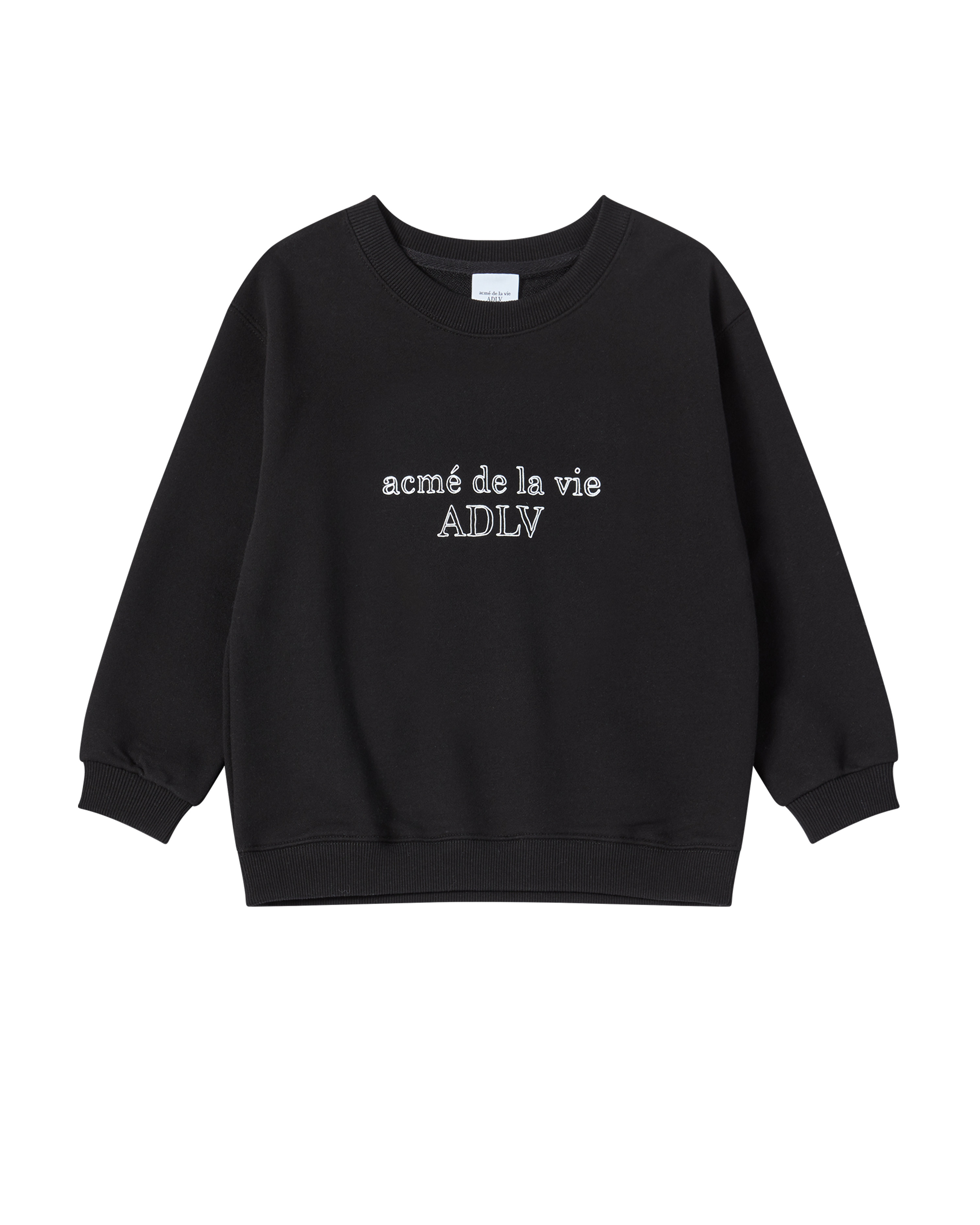 [KIDS] Áo Nỉ Border Line Basic Logo Đen