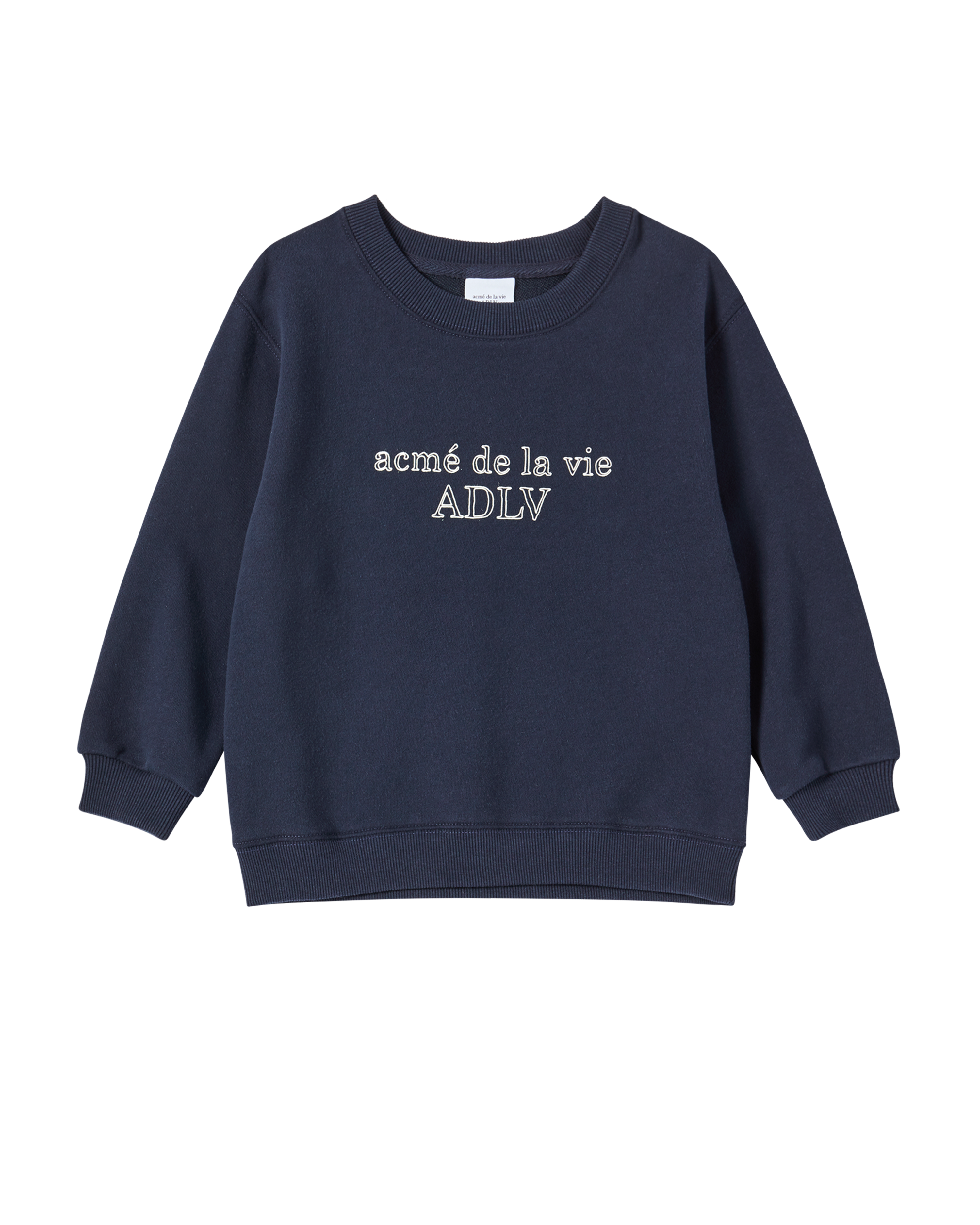 [KIDS] Áo Nỉ Border Line Basic Logo Xanh navy đậm