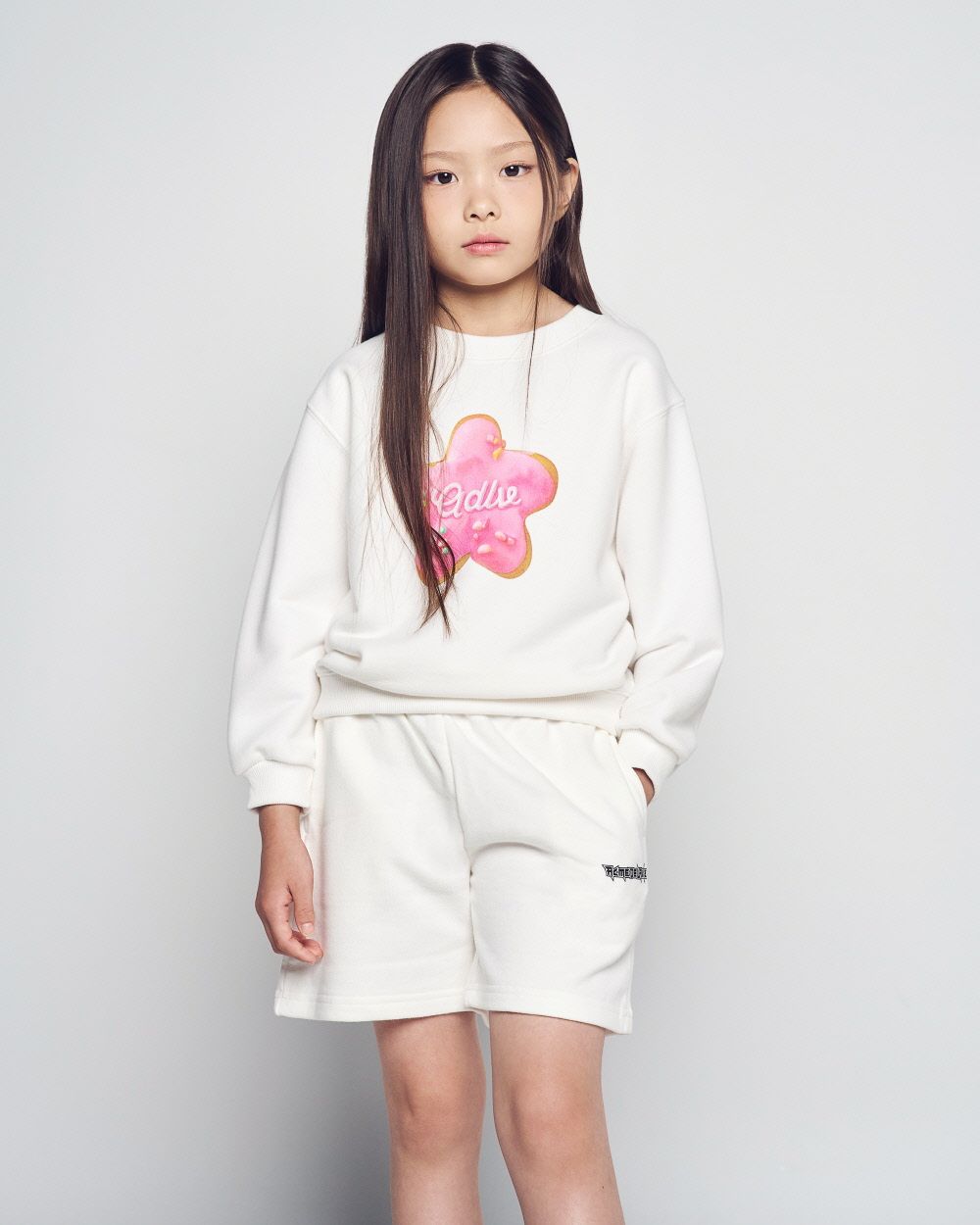 ADLV - [KIDS] Áo Nỉ Star Doughnut Kem
