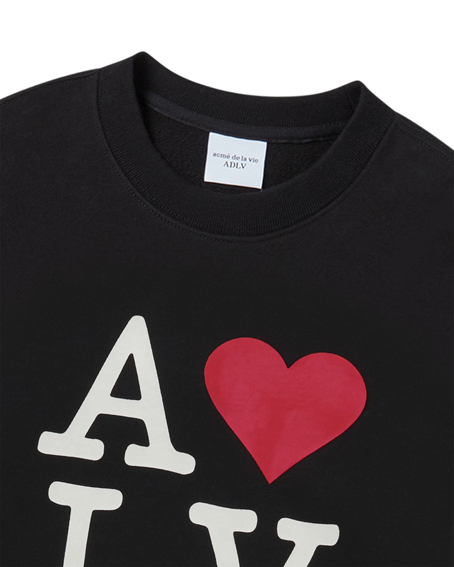 ADLV - Áo Nỉ Love ADLV Đen
