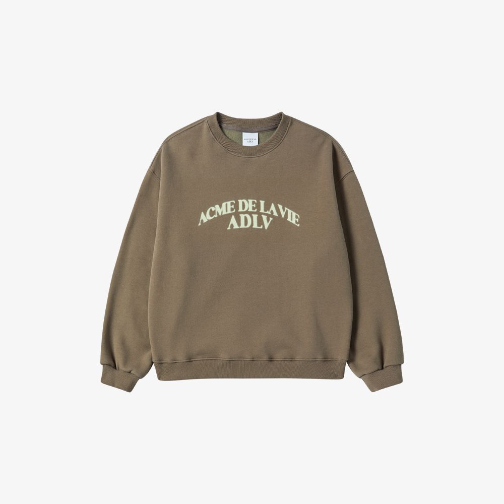 ADLV - Áo Nỉ nữ Arch Shaped Logo Napping Ca cao