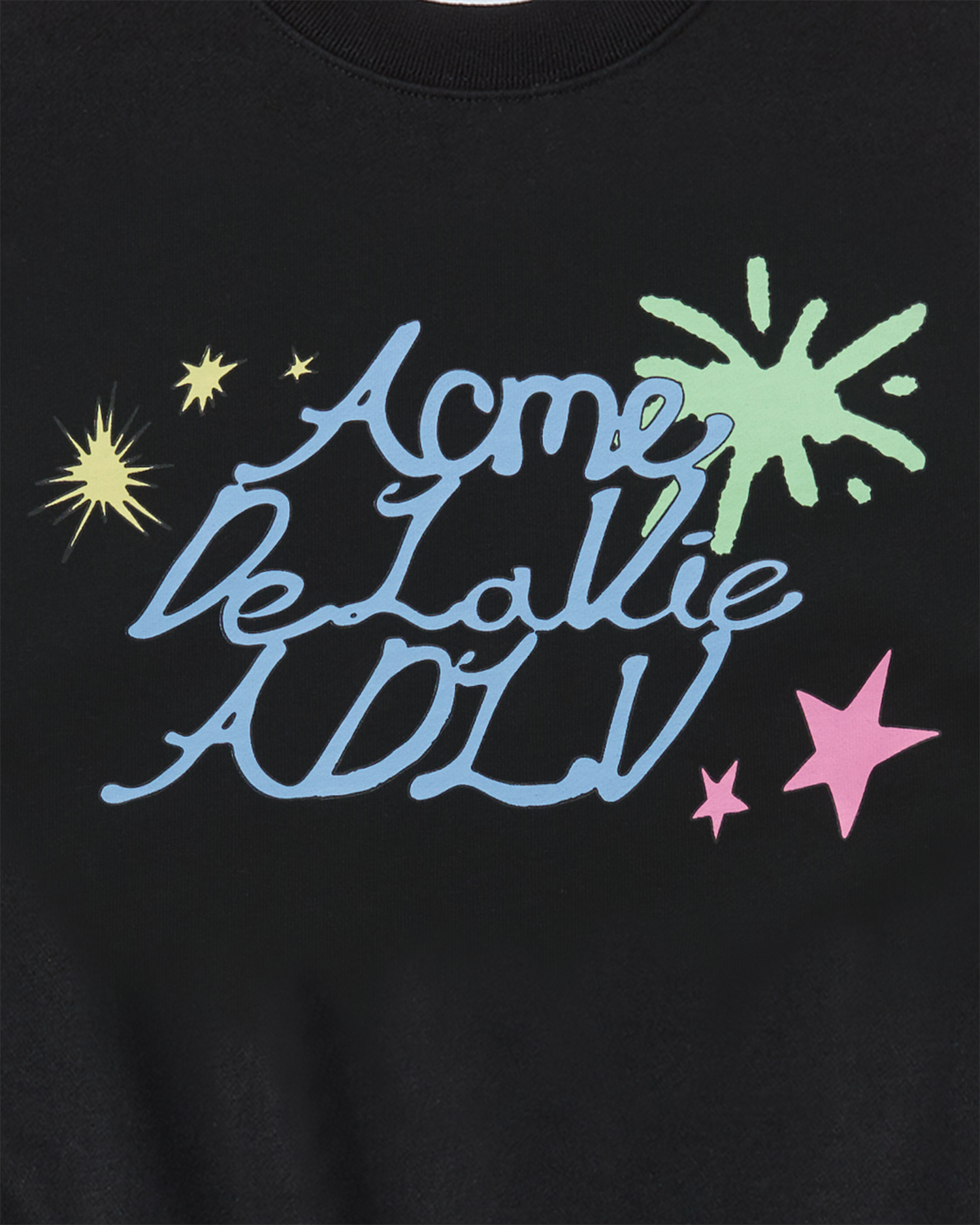 ADLV - Áo Nỉ nữ crop Palette Lettering Đen
