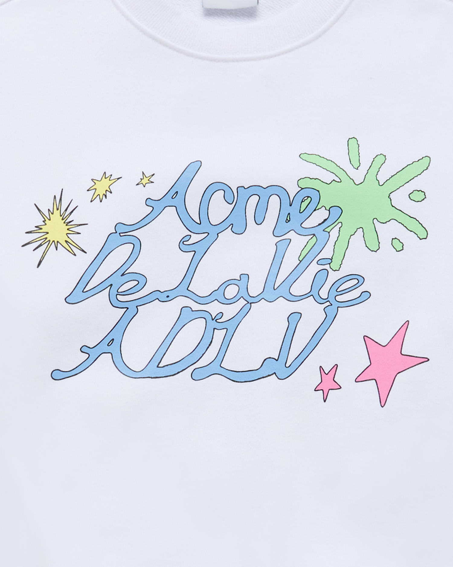 ADLV - Áo Nỉ nữ crop Palette Lettering Trắng