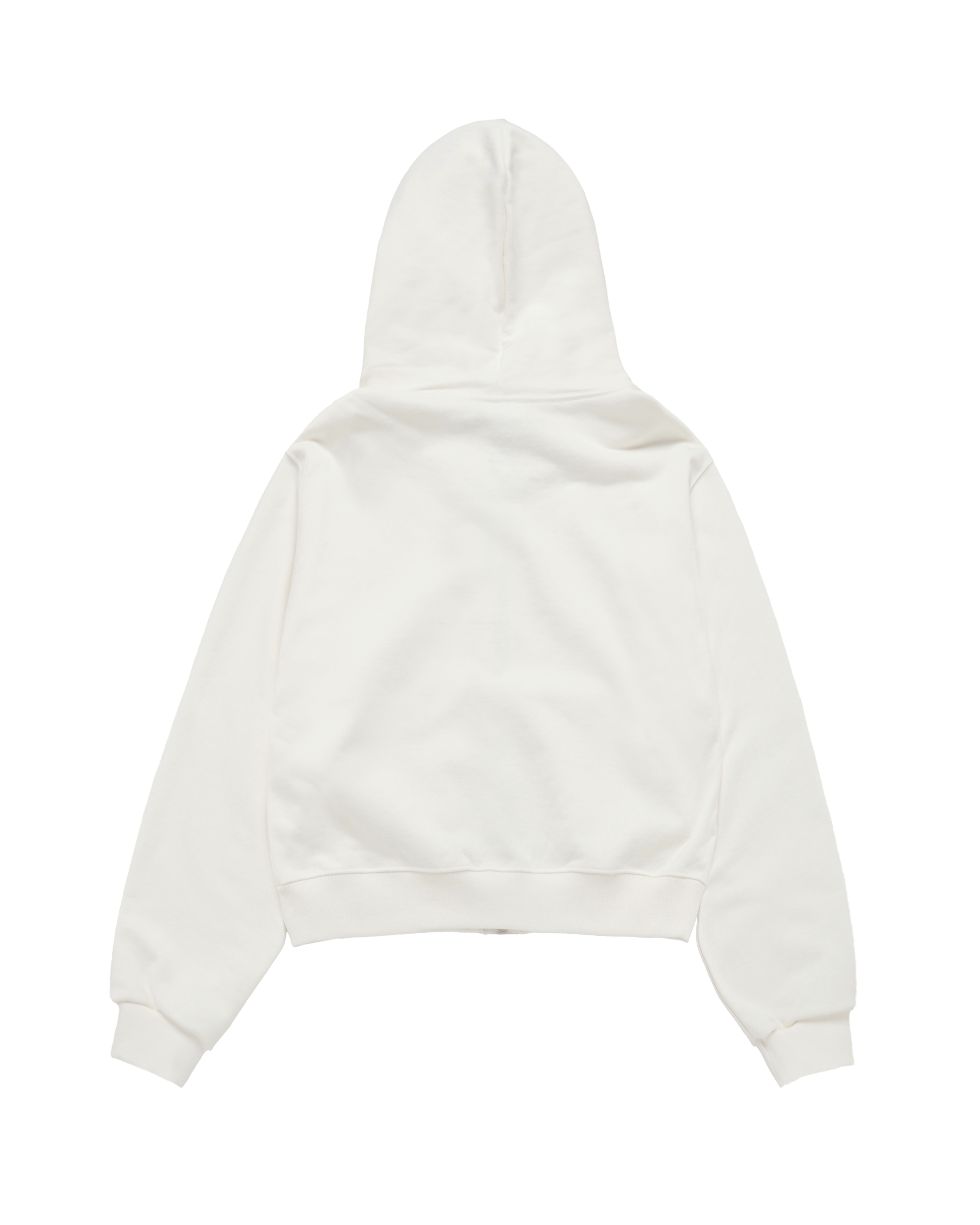 ADLV - Áo Hoodie nữ crop kéo khóa Mini AC Bear Kem