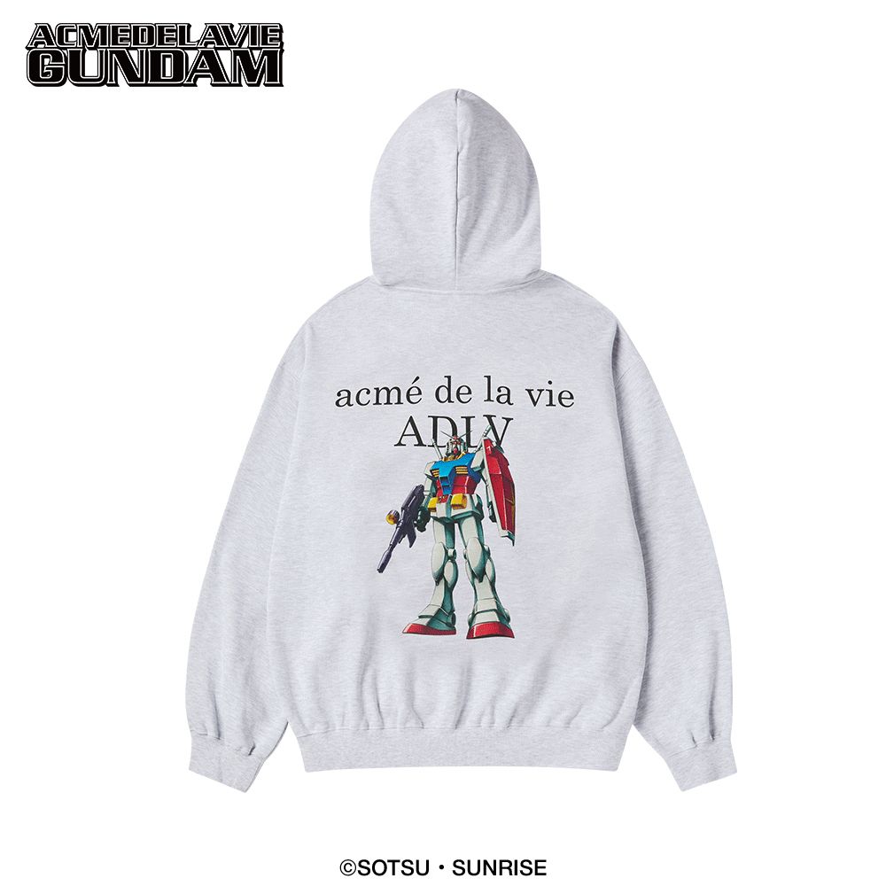 Áo Hoodie kéo khóa MOBILE SUIT GUNDAM Basic Logo Muối tiêu