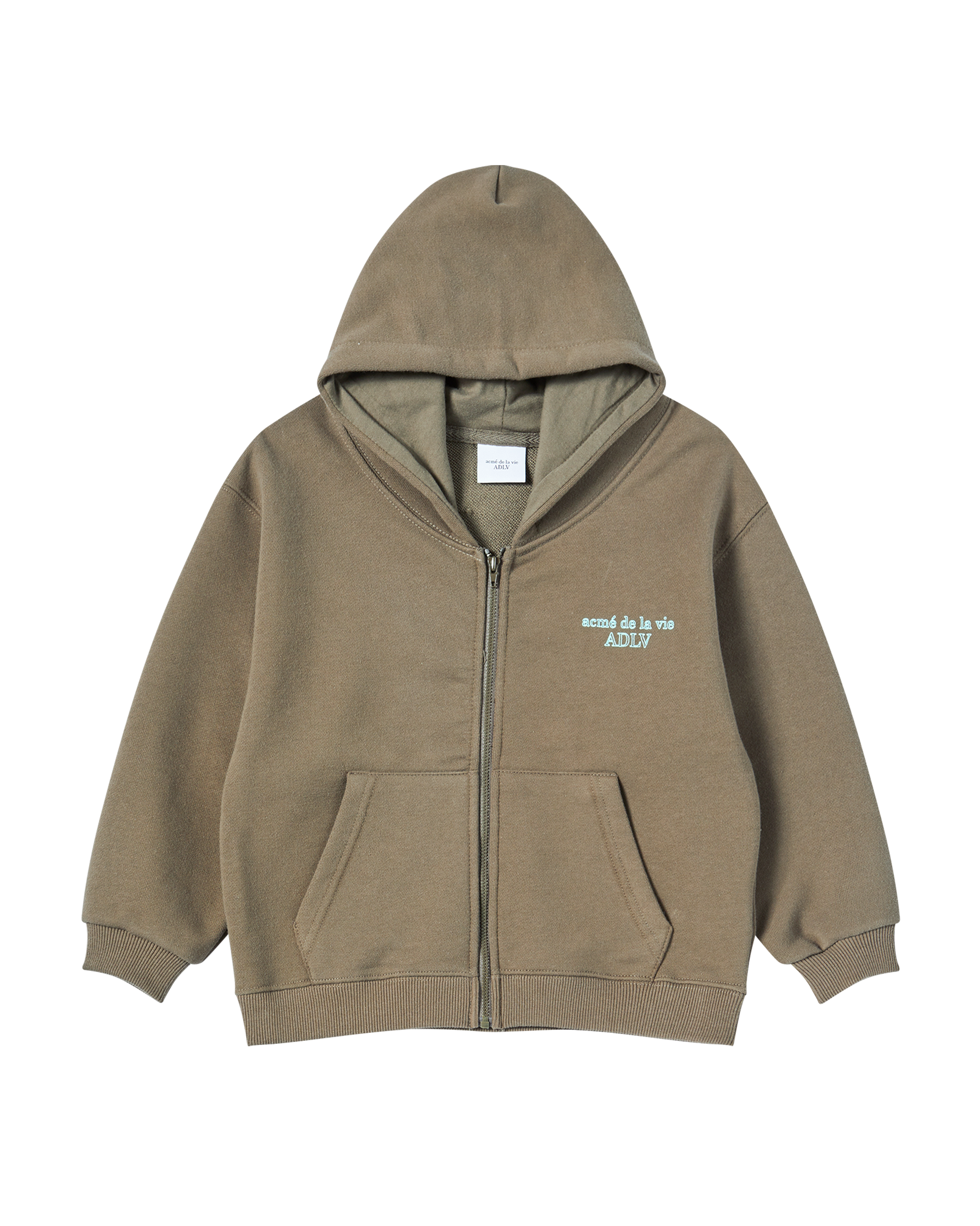 [KIDS] Áo Hoodie Border Line Basic Logo Ca cao