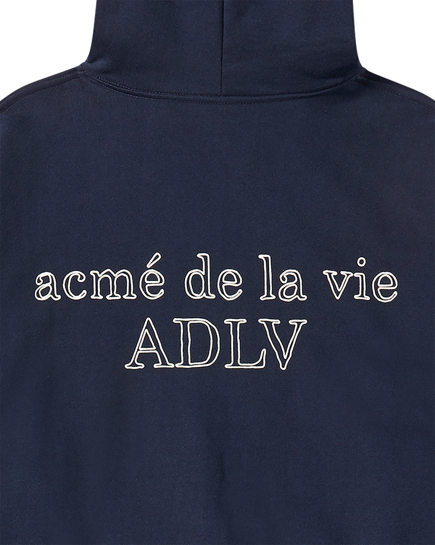 ADLV - Áo Hoodie kéo khóa Border Line Basic Logo Xanh navy đậm