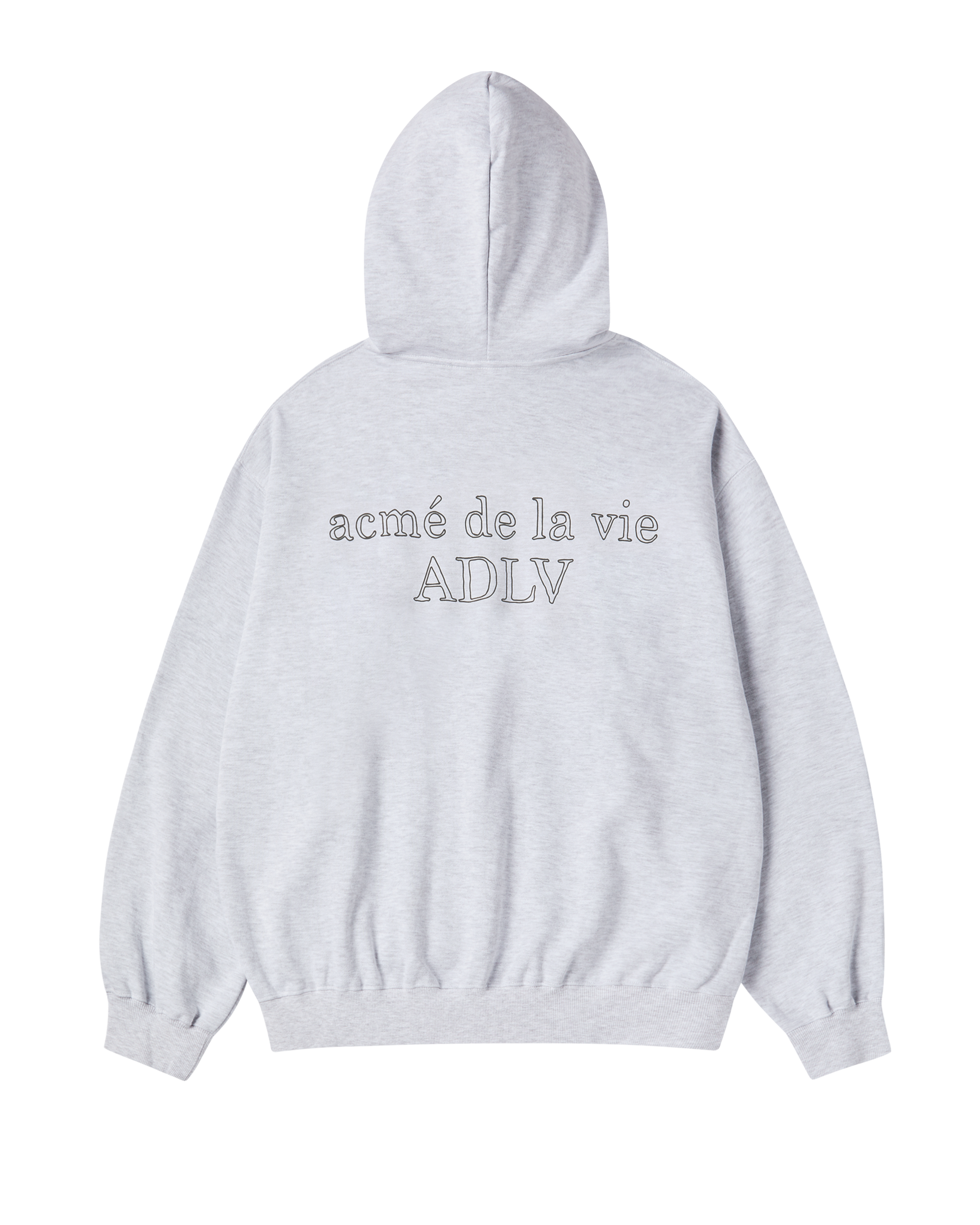 ADLV - Áo Hoodie kéo khóa Border Line Basic Logo Muối tiêu