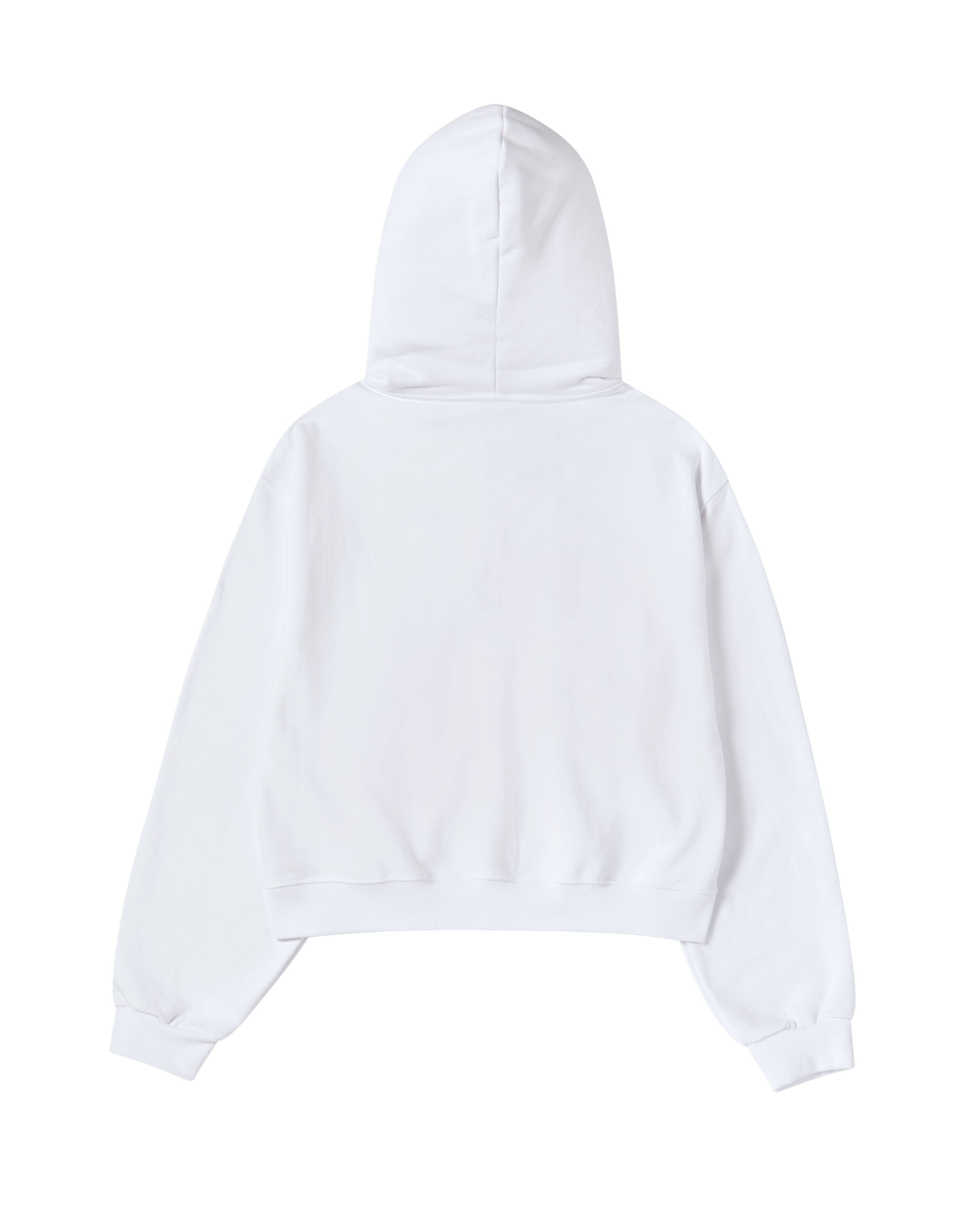 ADLV - Áo Hoodie nữ crop kéo khóa Princess Font Trắng