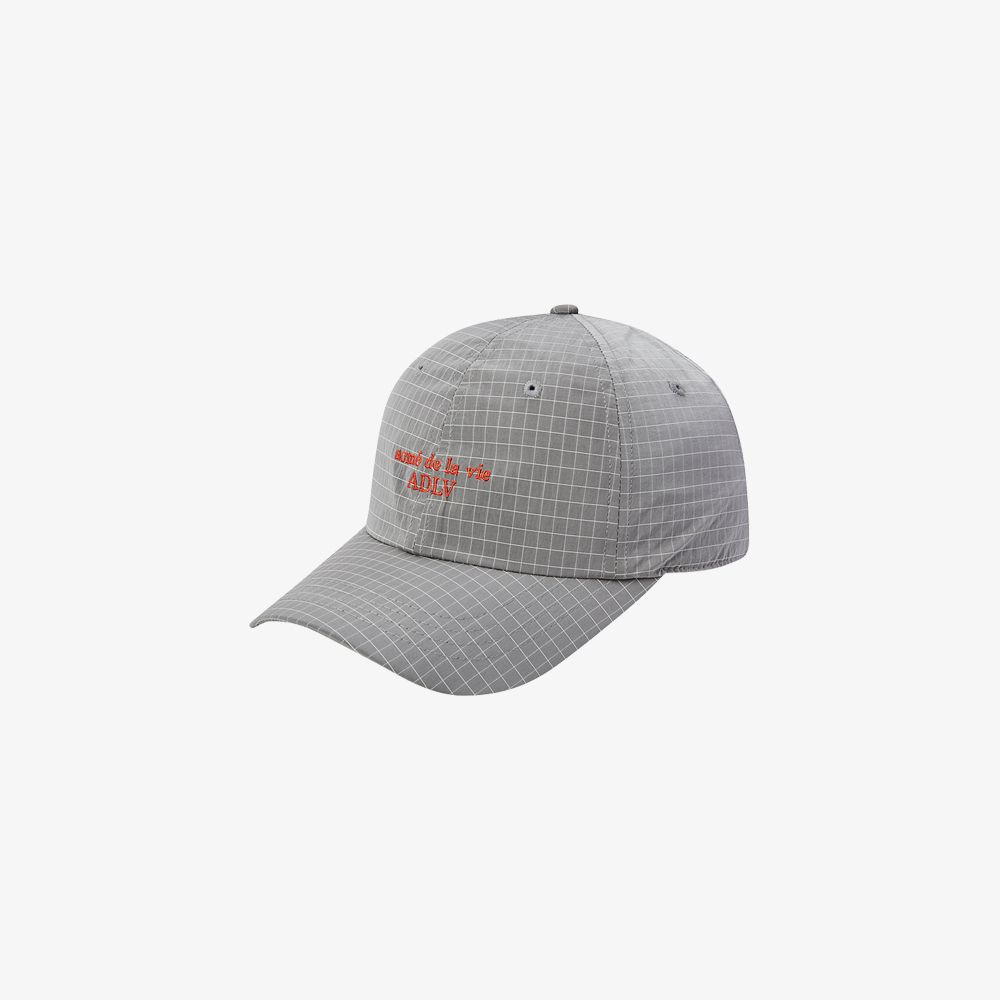 ADLV - Mũ Bóng Chày Check Ripstop String Xám nhạt