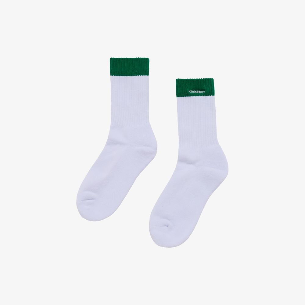 ADLV - Tất Thể Thao Color Point Lettering Xanh Lá