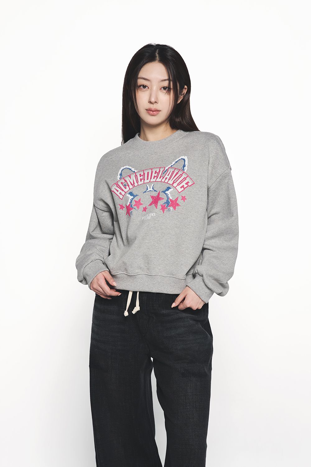 ADLV - Quần Denim Destroyed Banding Đen