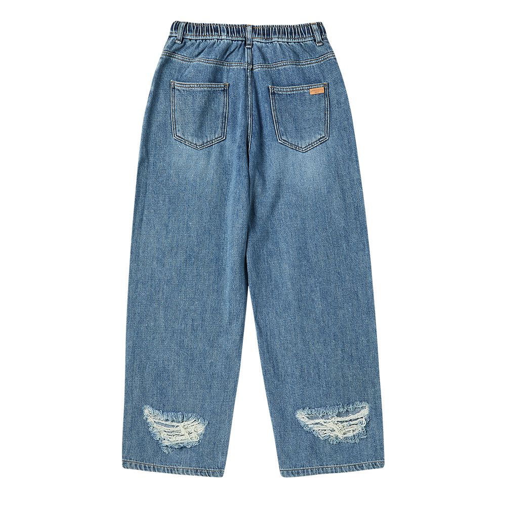 ADLV - Quần Denim Destroyed Banding Xanh Dương
