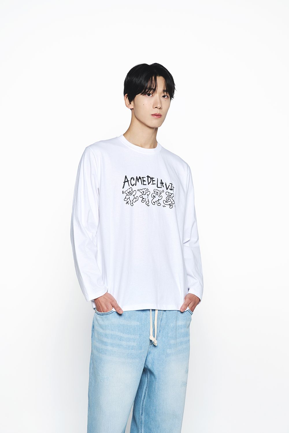 ADLV - Quần Denim Destroyed Banding Xanh Dương