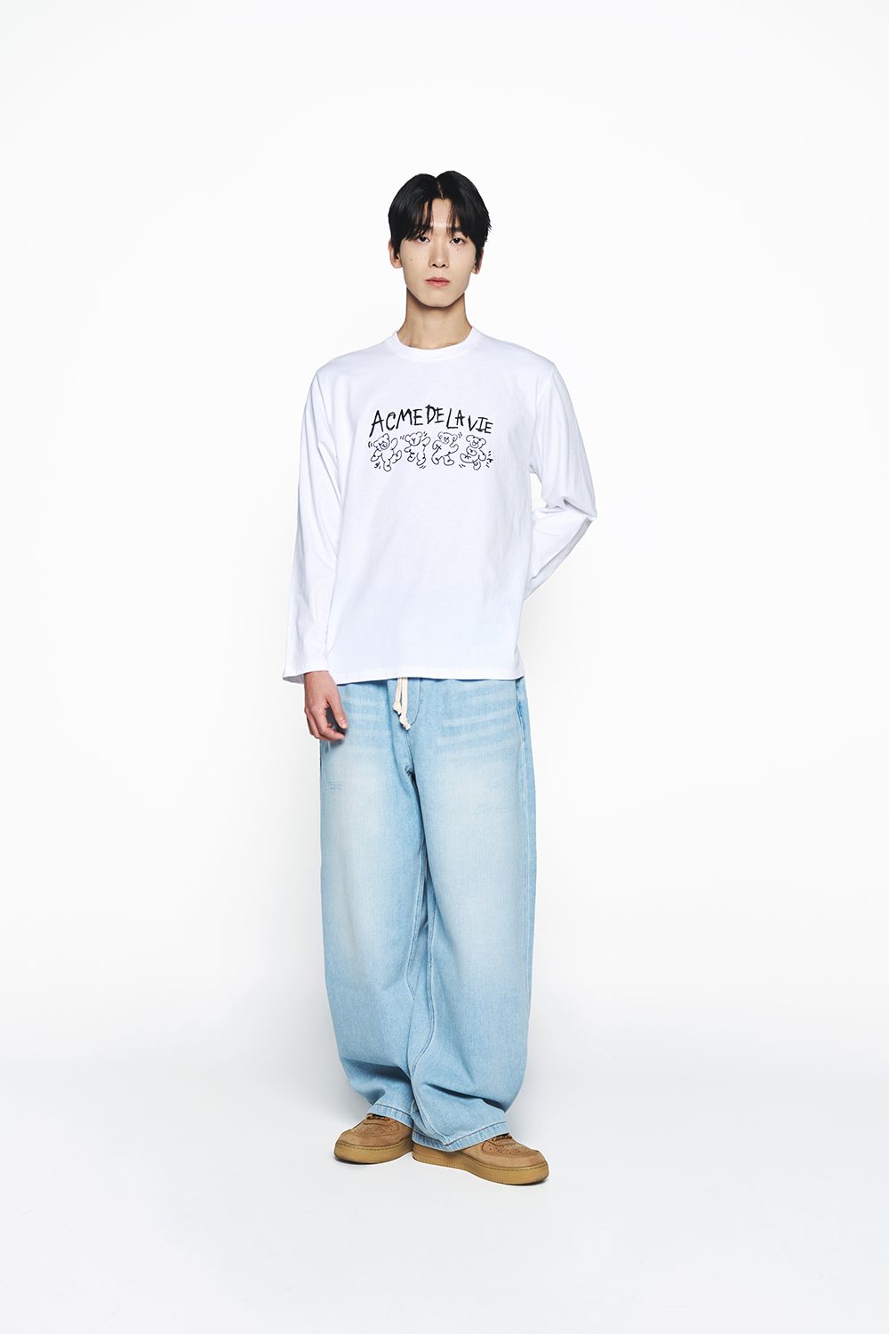 ADLV - Quần Denim Destroyed Banding Xanh Dương