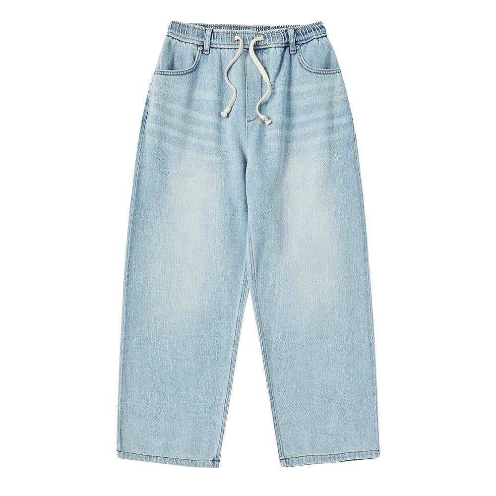 ADLV - Quần Denim Destroyed Banding Xanh Da Trời