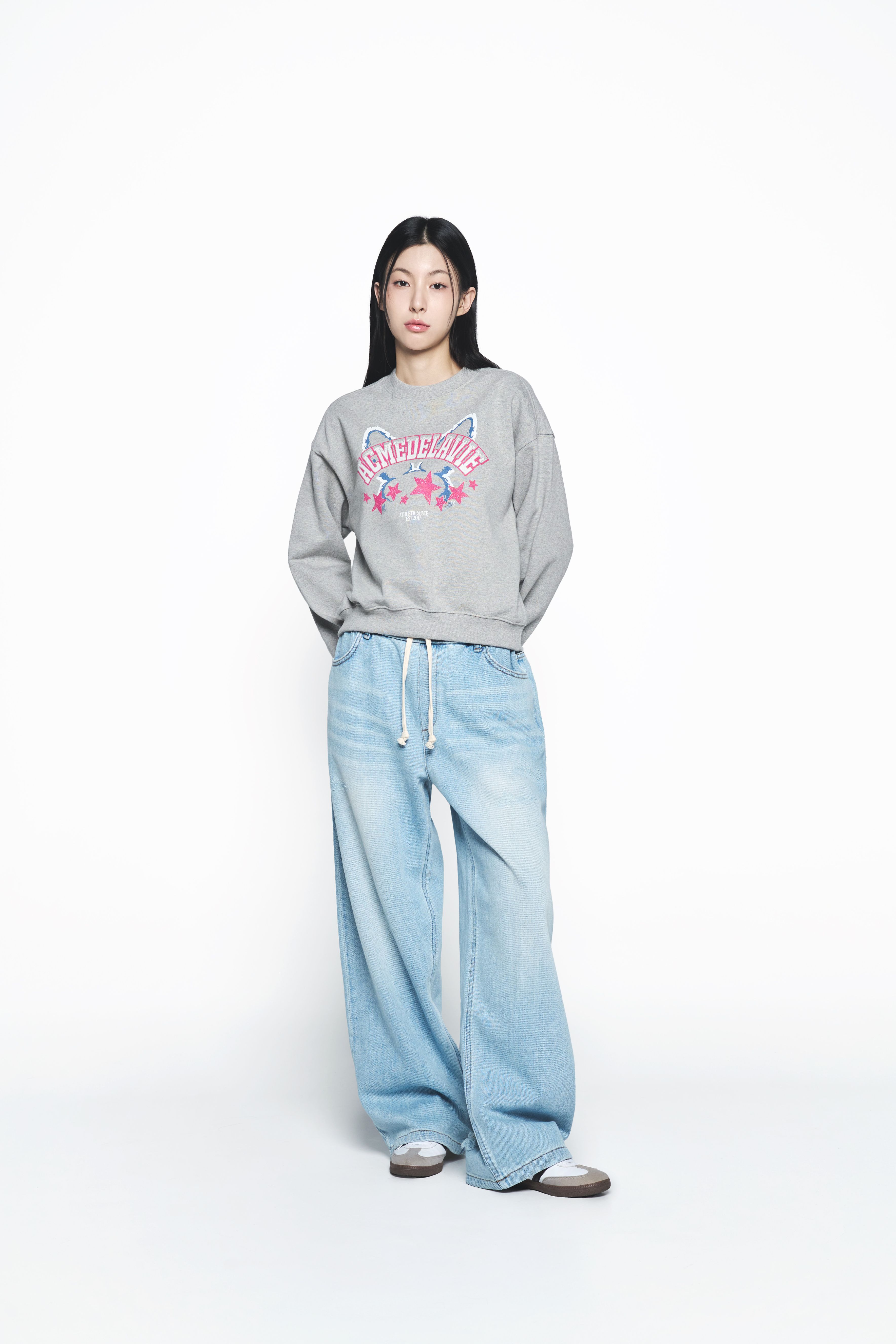 ADLV - Quần Denim Destroyed Banding Xanh Da Trời