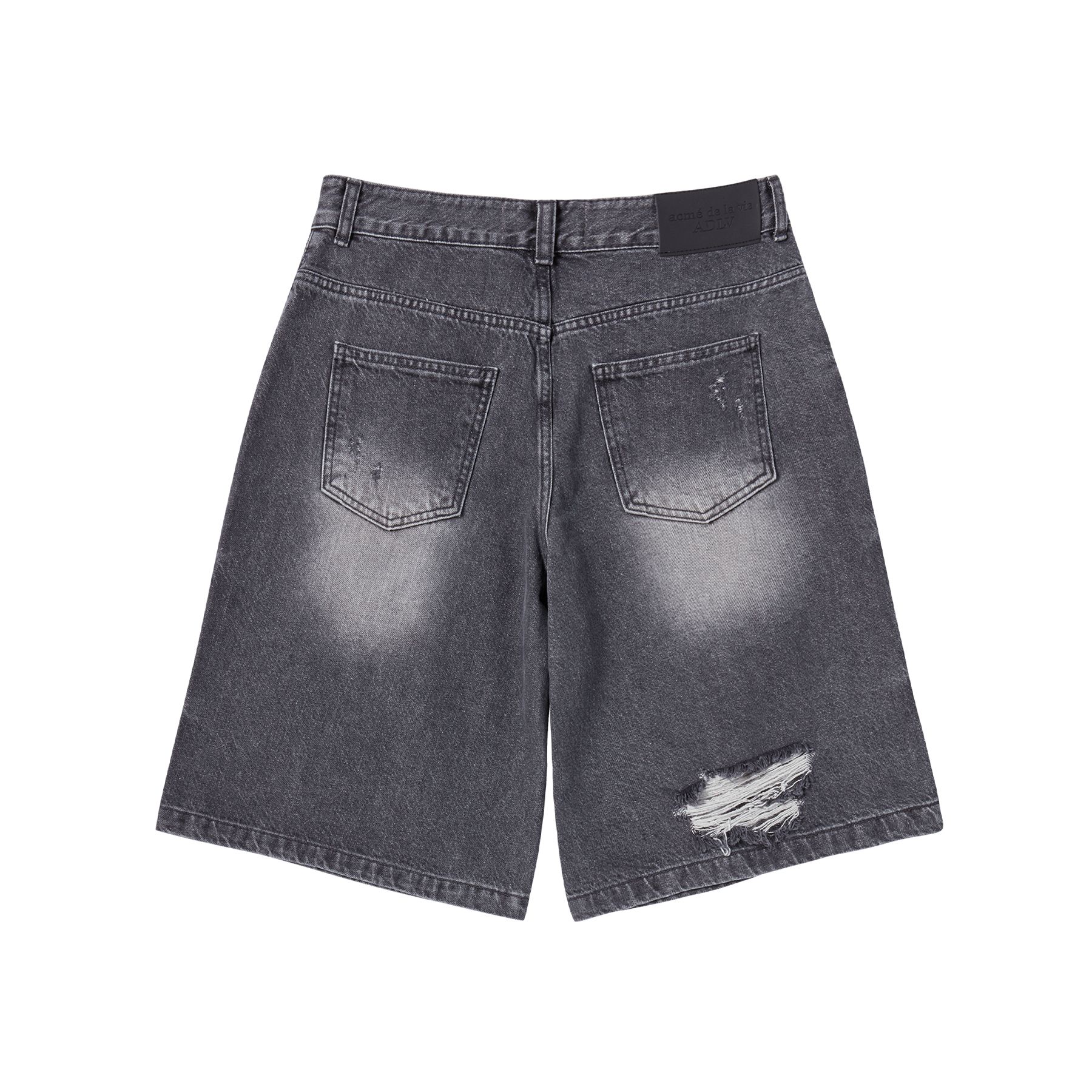 ADLV - Quần Short Hem Line Destroyed Denim Xám