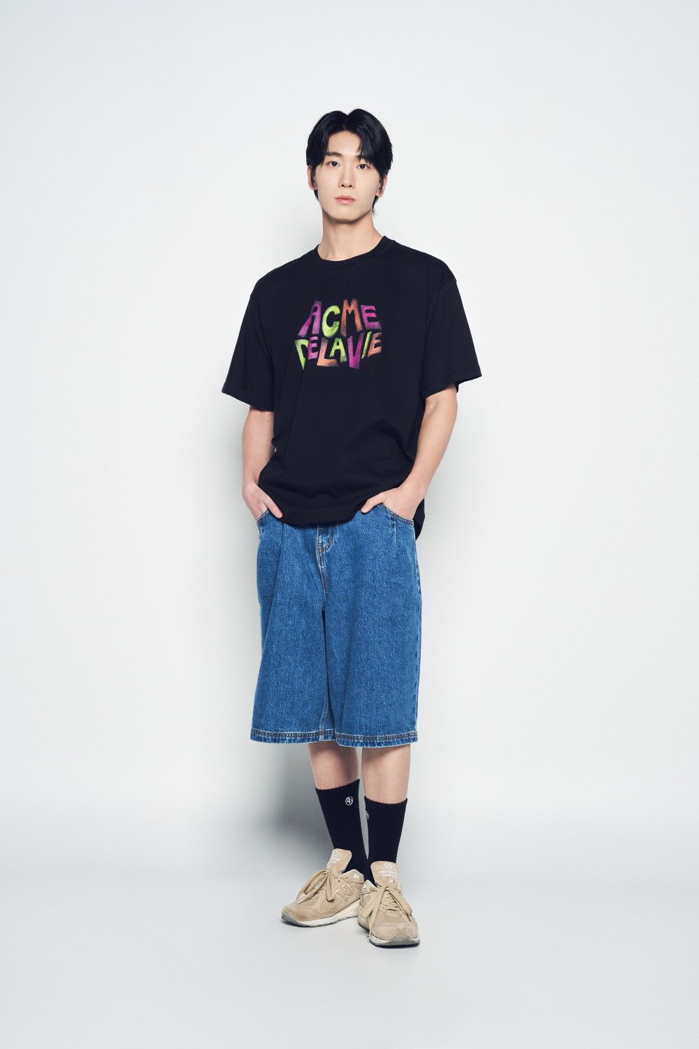 ADLV - Quần Short Point Logo Pocket Xanh dương