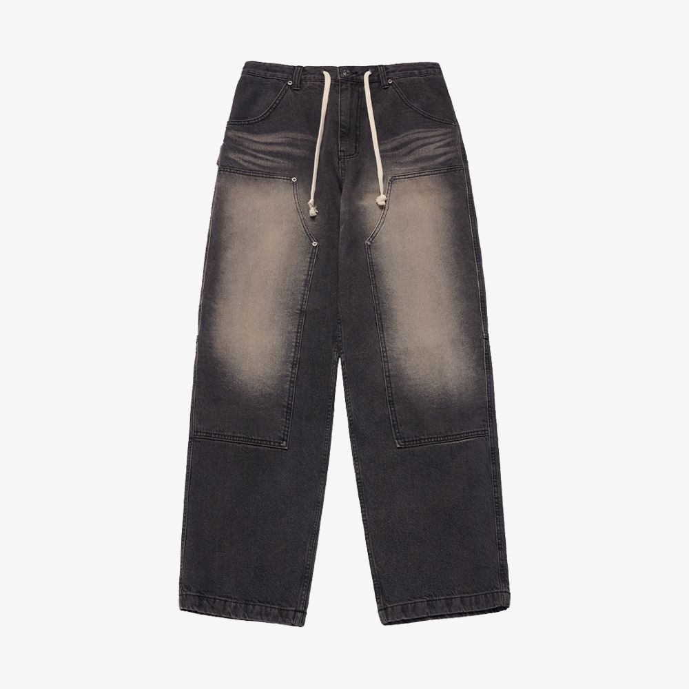 ADLV - Quần Denim Waist String Carpenter Đen