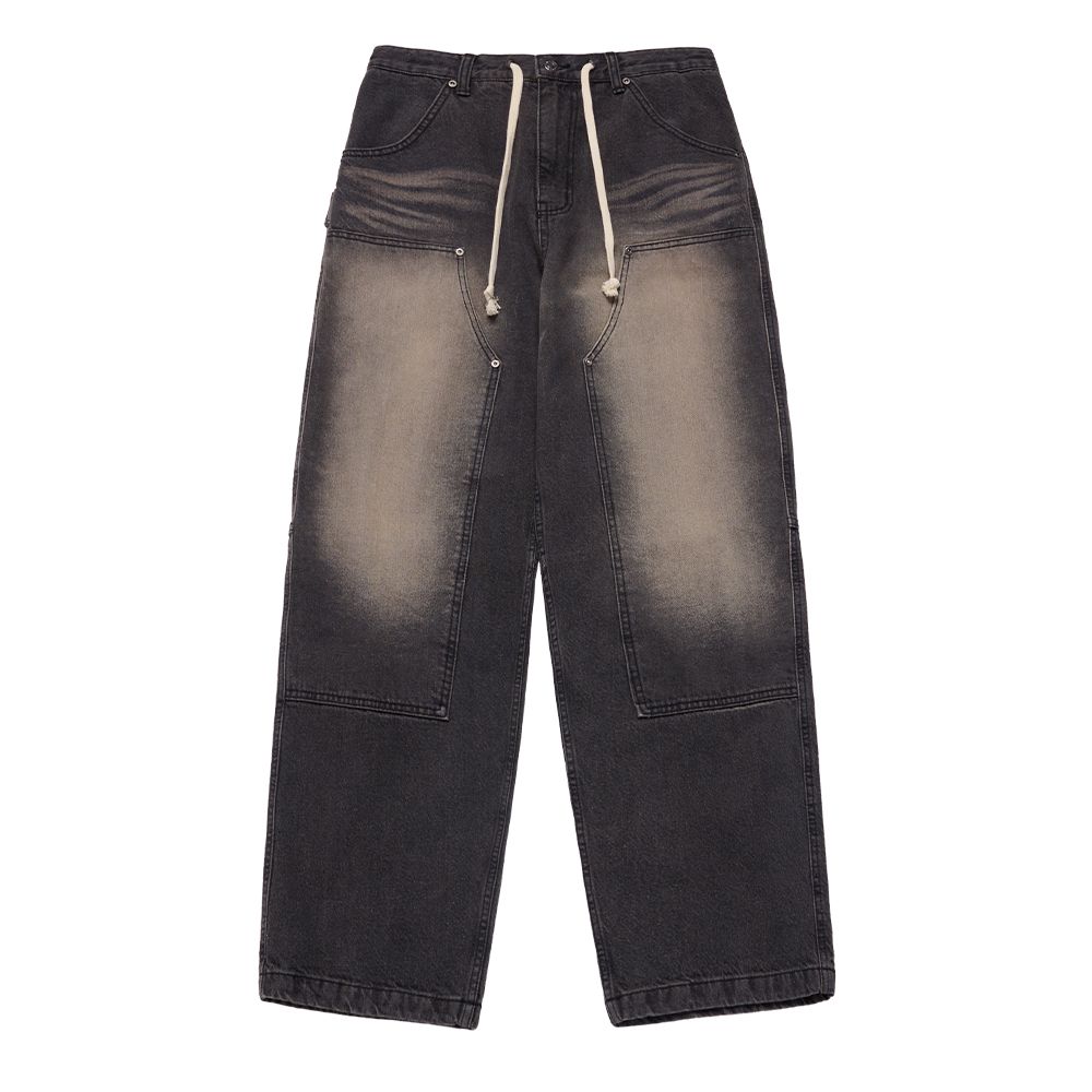 ADLV - Quần Denim Waist String Carpenter Đen