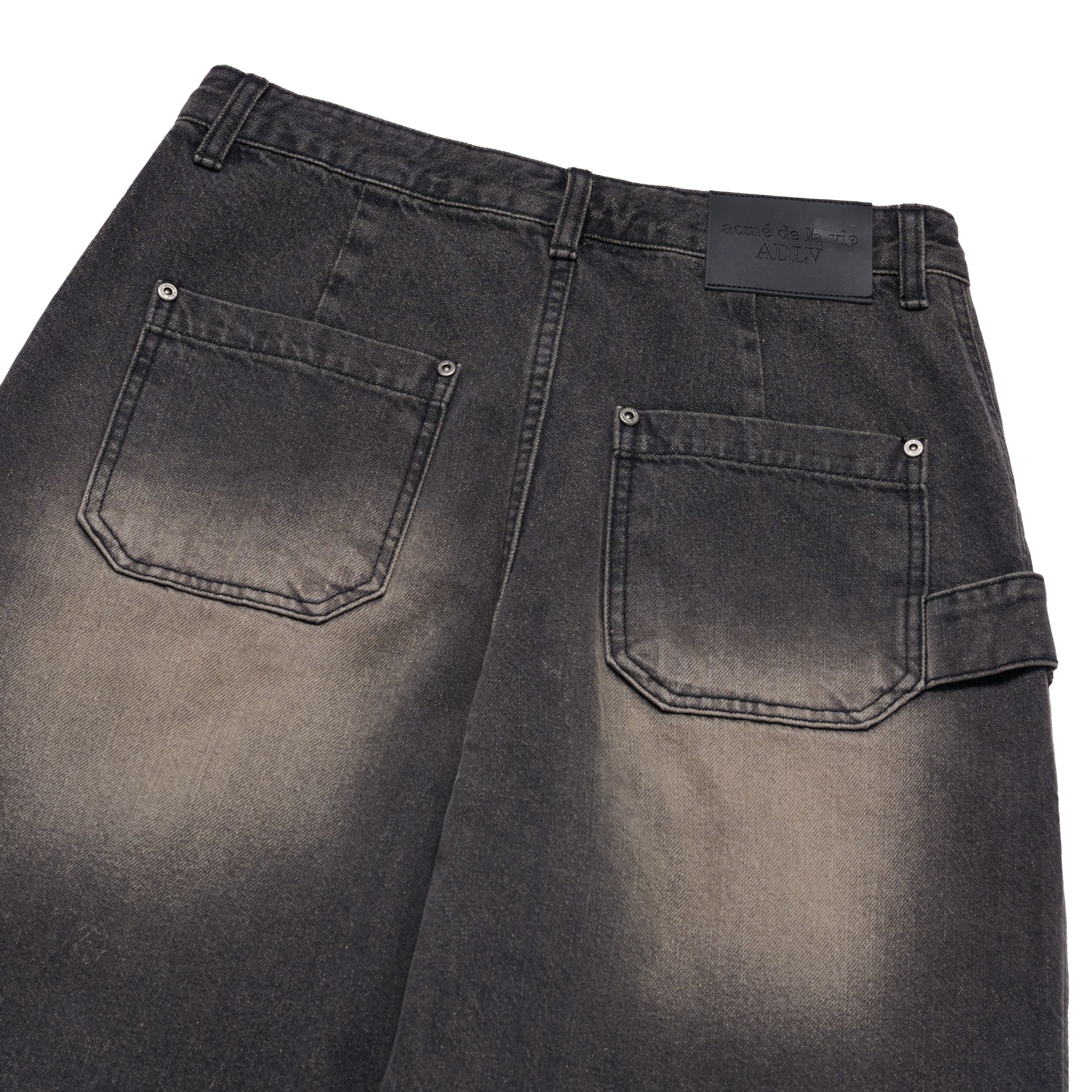 ADLV - Quần Denim Waist String Carpenter Đen