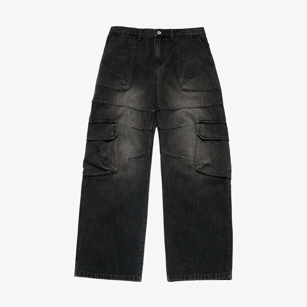 ADLV - Quần Cargo Wide Denim Fatigue Đen