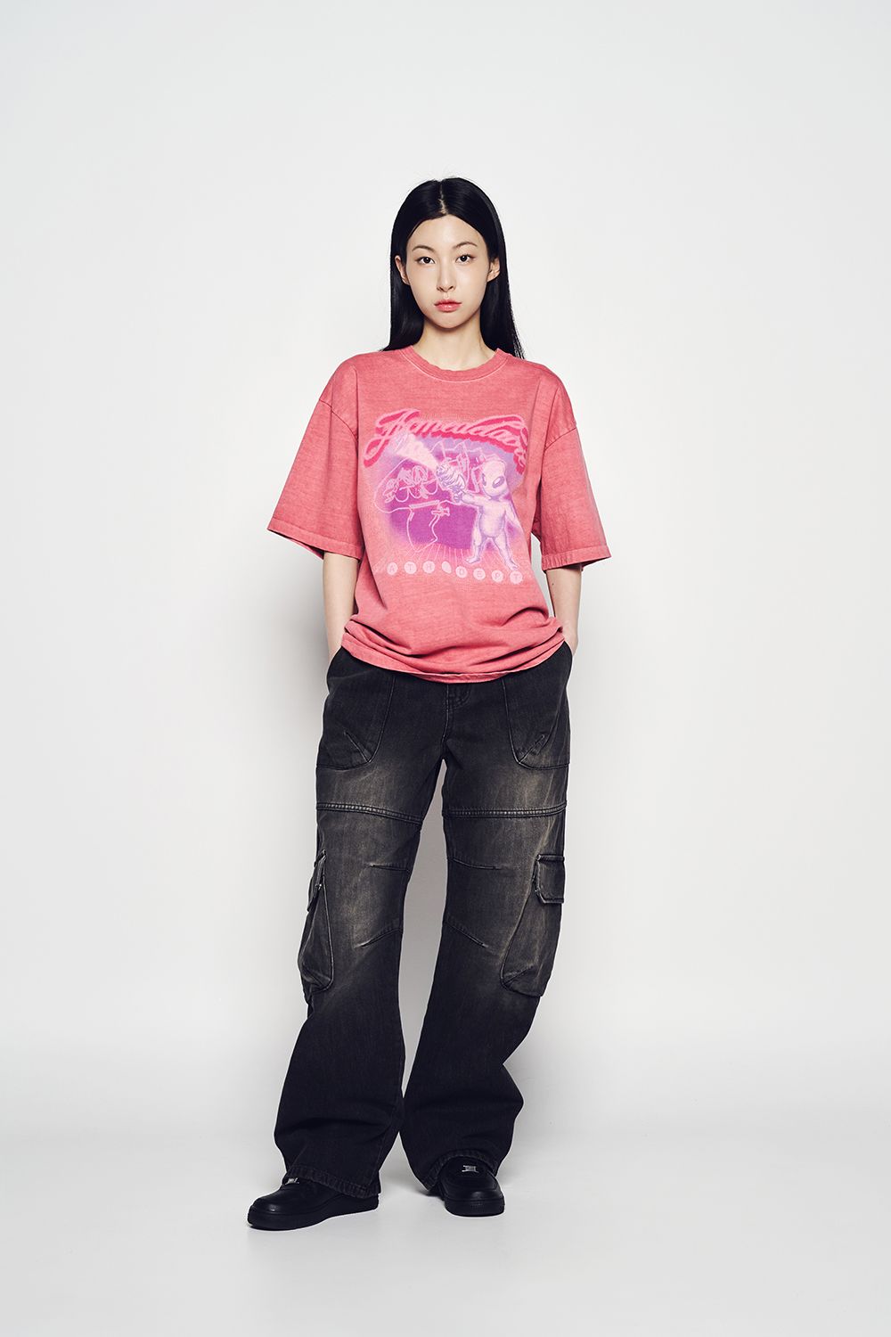 ADLV - Quần Cargo Wide Denim Fatigue Đen