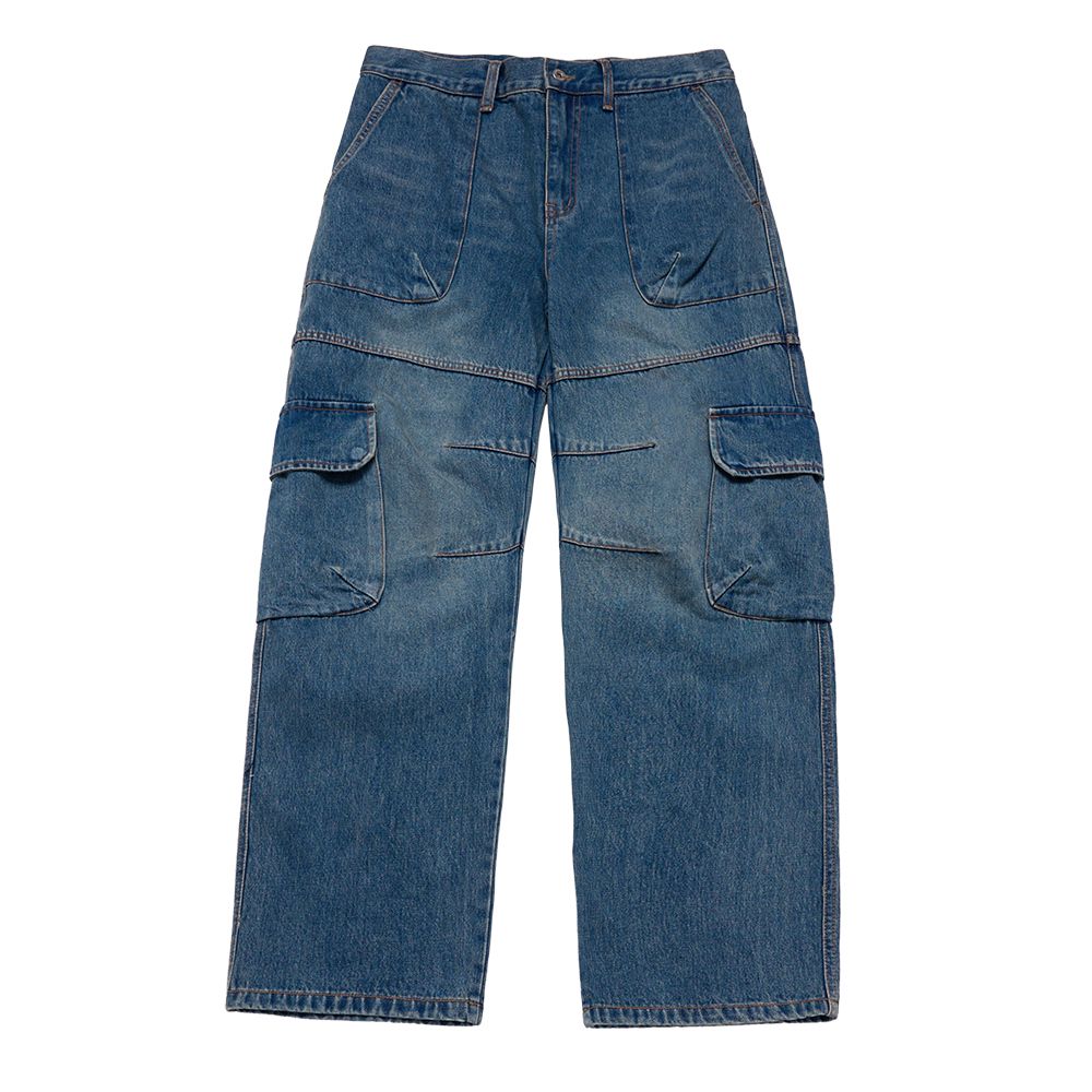 ADLV - Quần Cargo Wide Denim Fatigue Xanh Dương