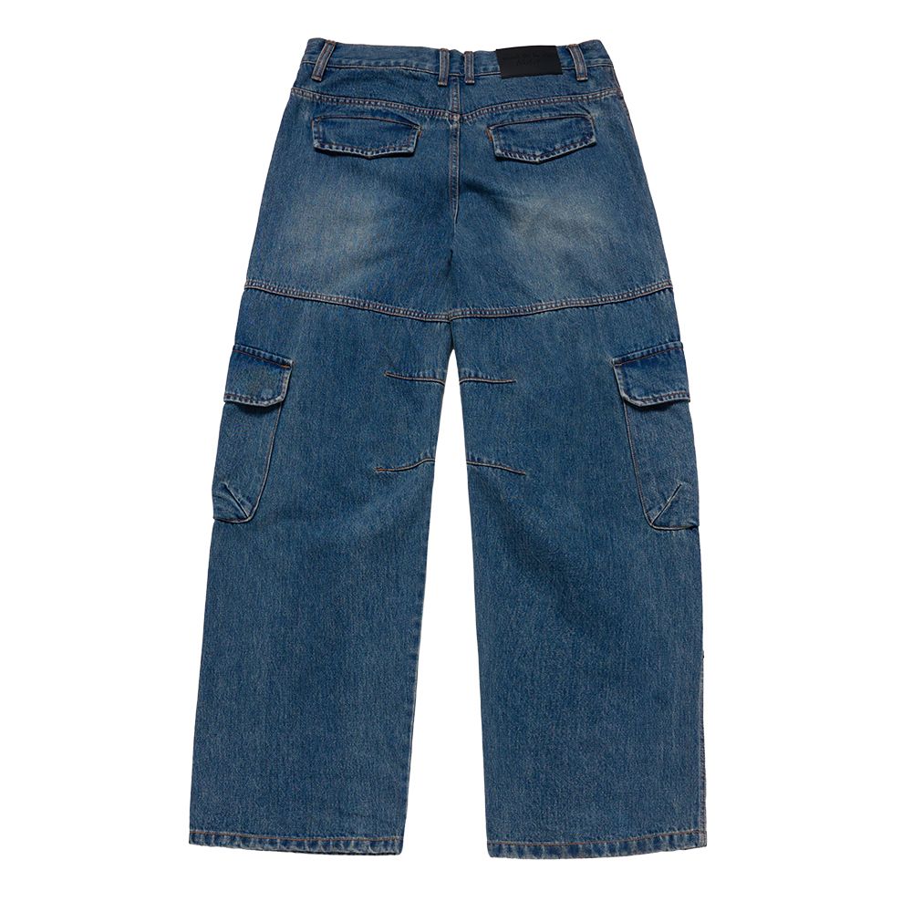 ADLV - Quần Cargo Wide Denim Fatigue Xanh Dương