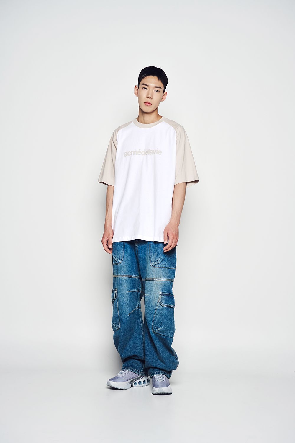 ADLV - Quần Cargo Wide Denim Fatigue Xanh Dương