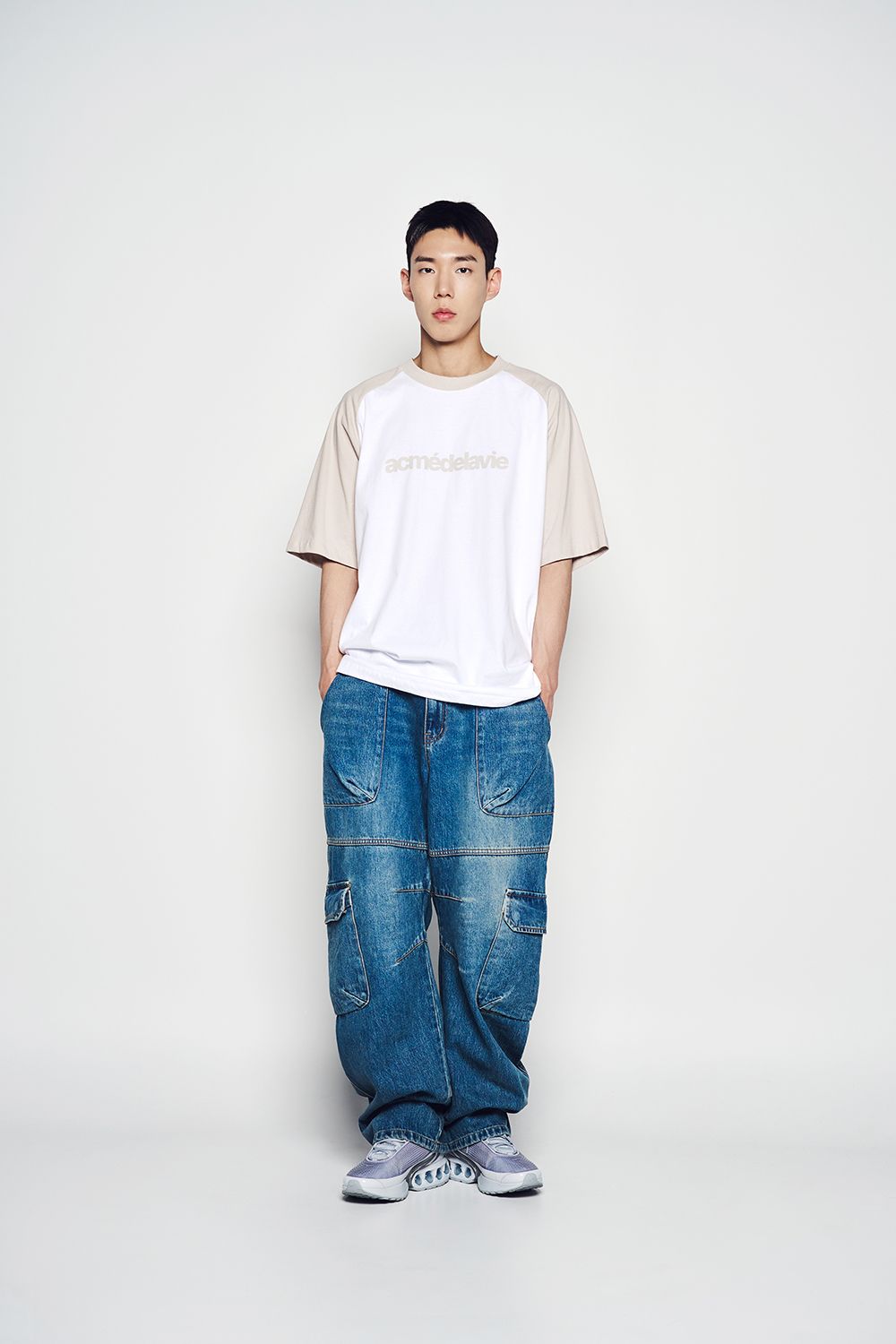 ADLV - Quần Cargo Wide Denim Fatigue Xanh Dương