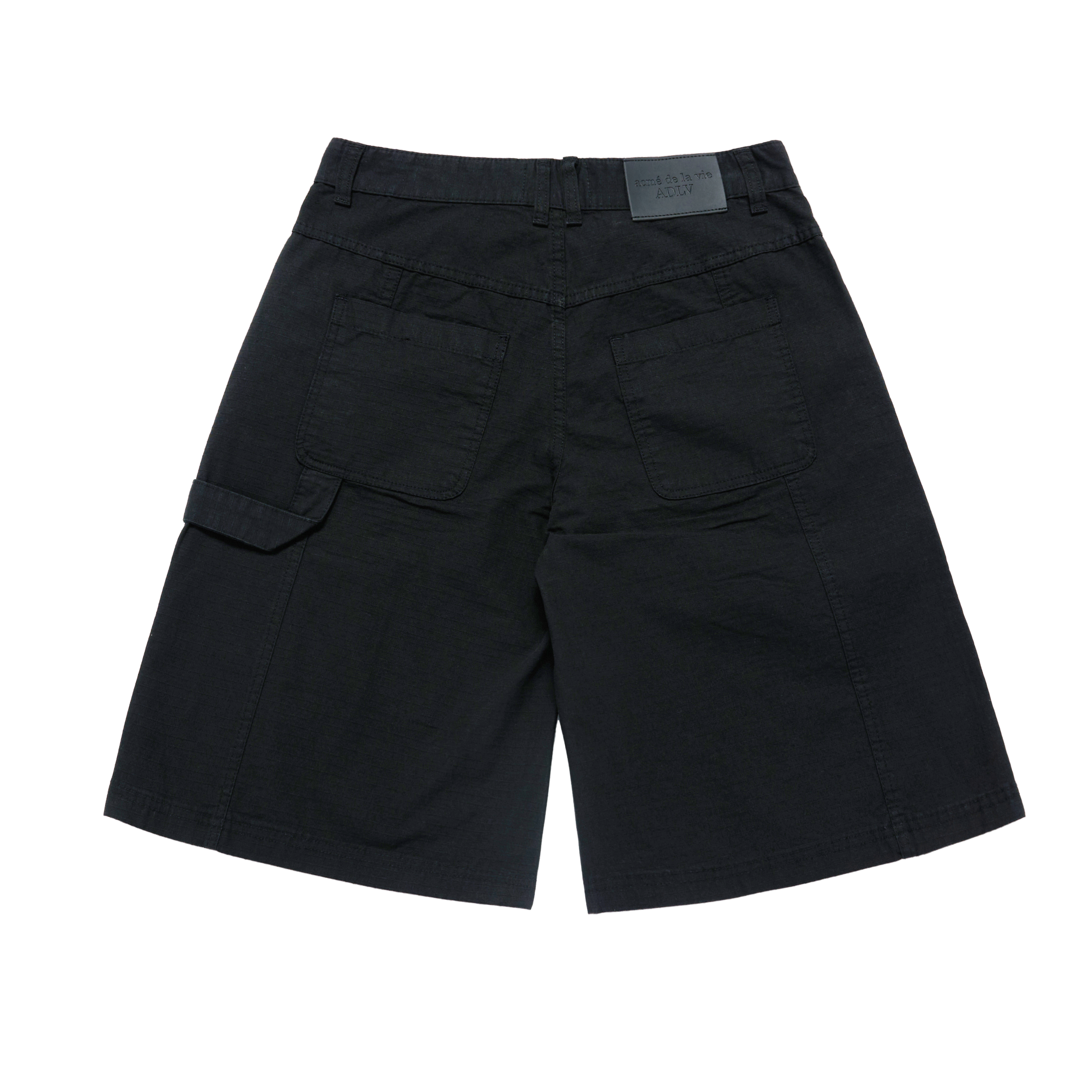 ADLV - Quần Short Denim chi tiết khóa kéo Đen