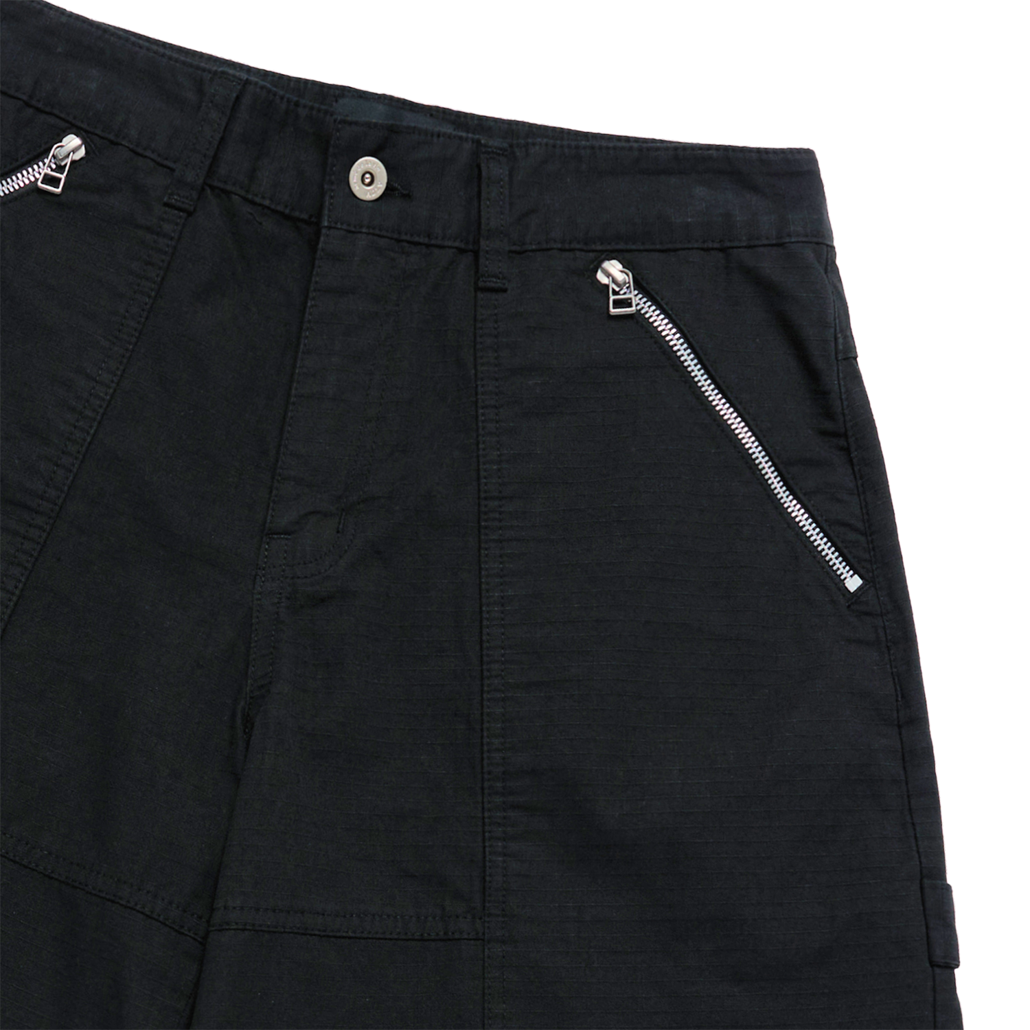 ADLV - Quần Short Denim chi tiết khóa kéo Đen